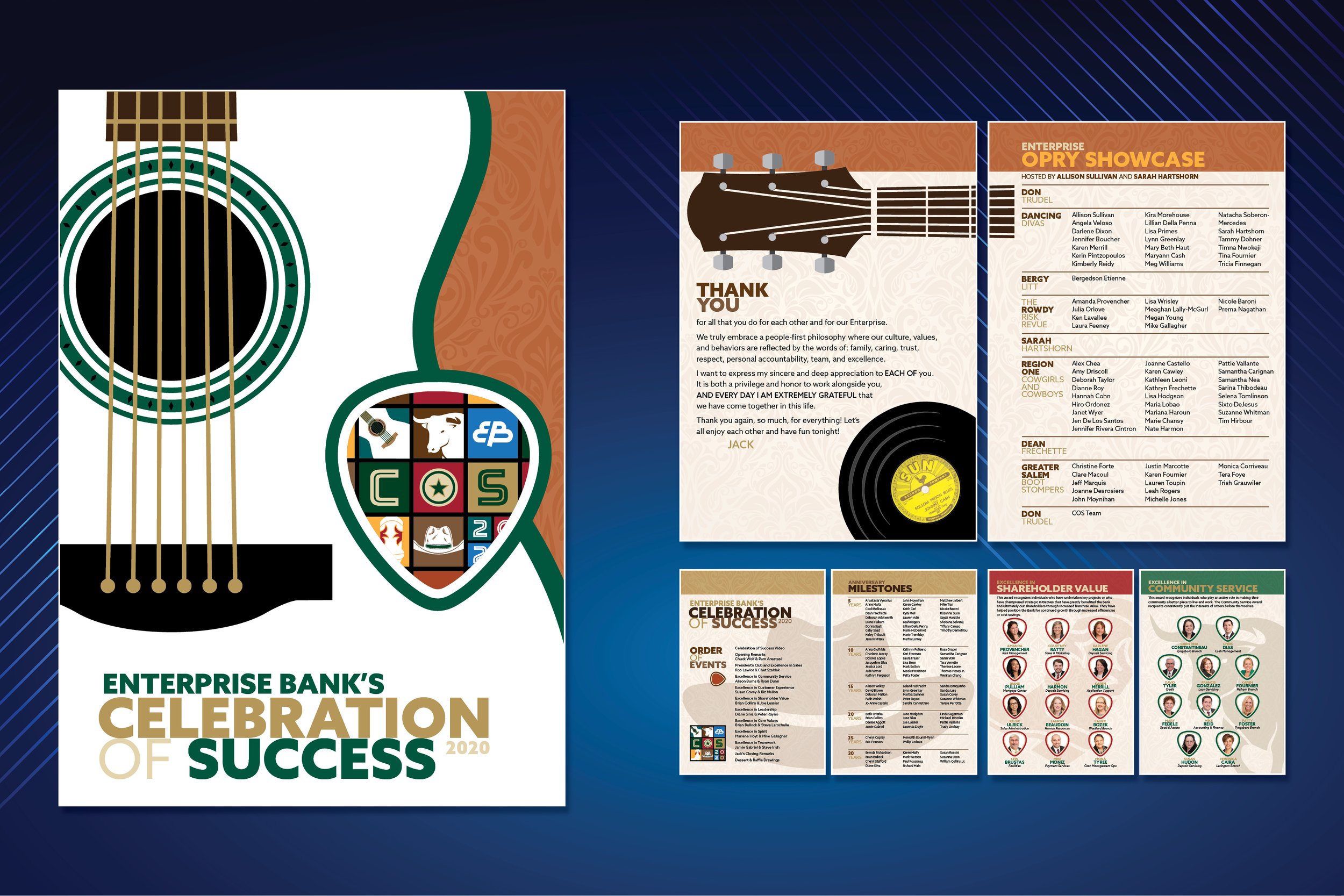 ENTERPRISE BANK - Celebration of Success employee event program booklet.