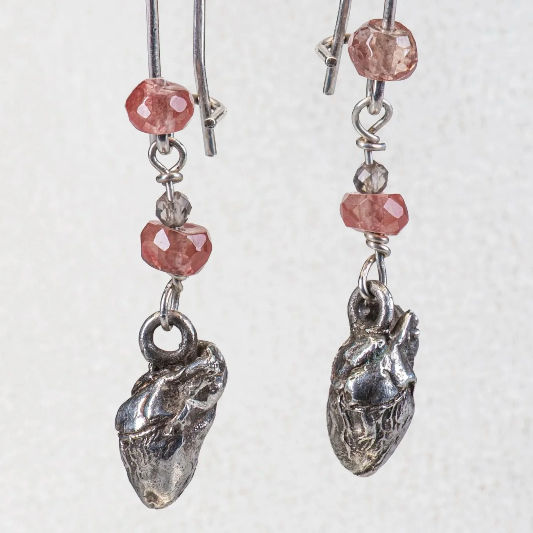 Anatomical Heart Dangle Earrings