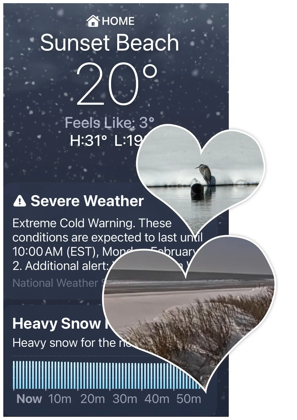 Sunset Beach Snow Days