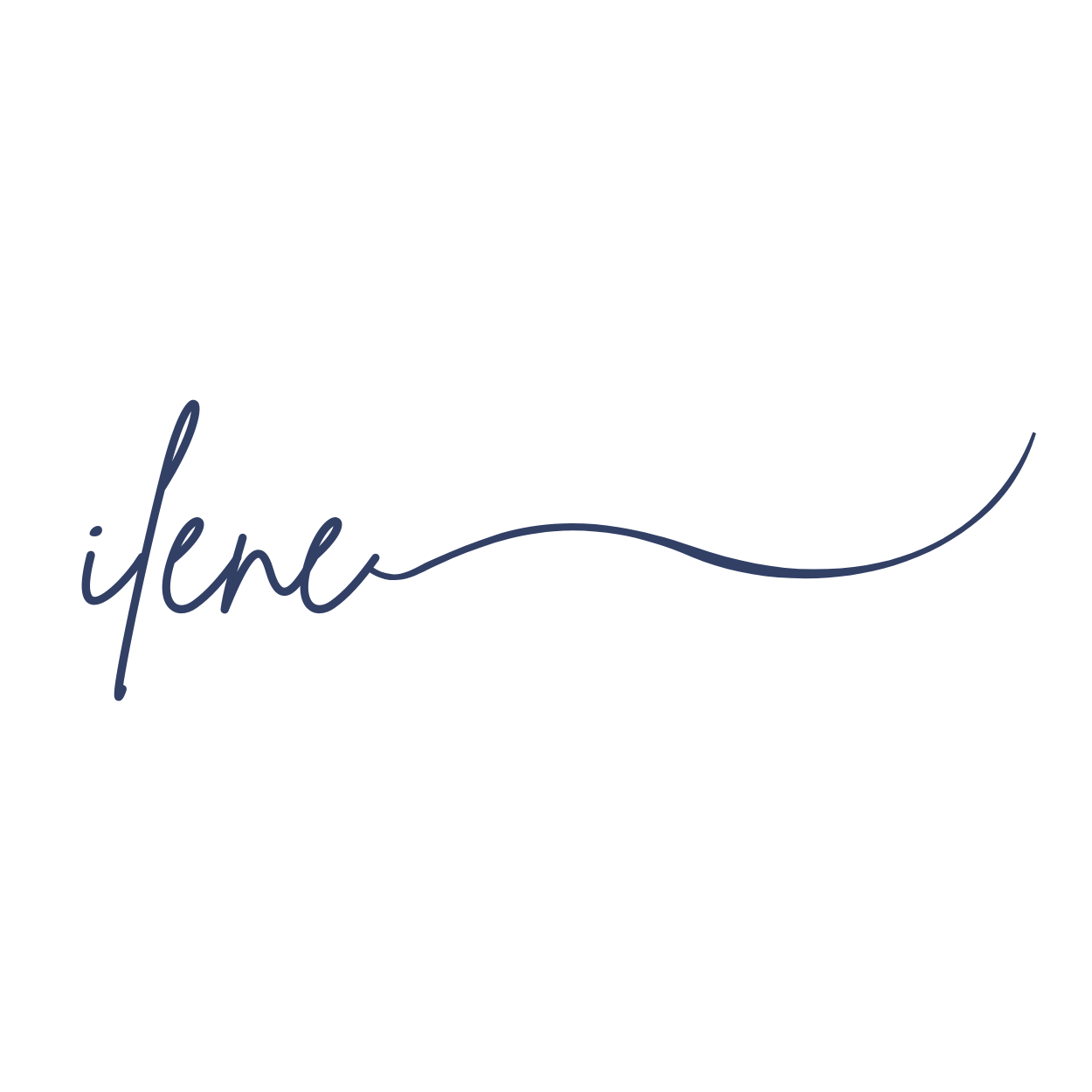 Stylized text that says 'Ilene' with a script font.