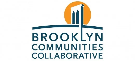 Logo for Brooklyn Communities Collaborative featuring a stylized bridge and the organization's name.