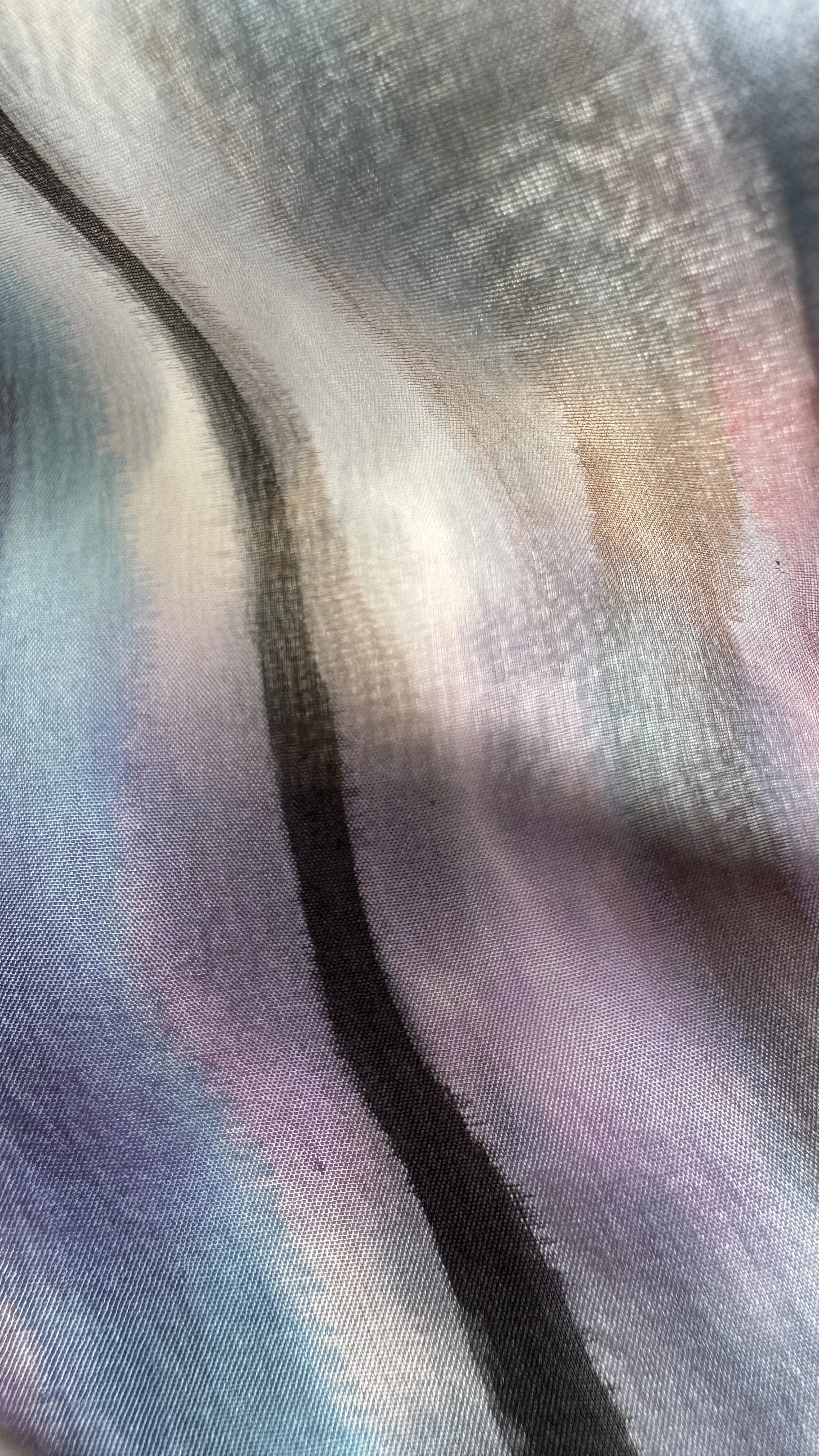 Ripples Skinny Silk Scarf