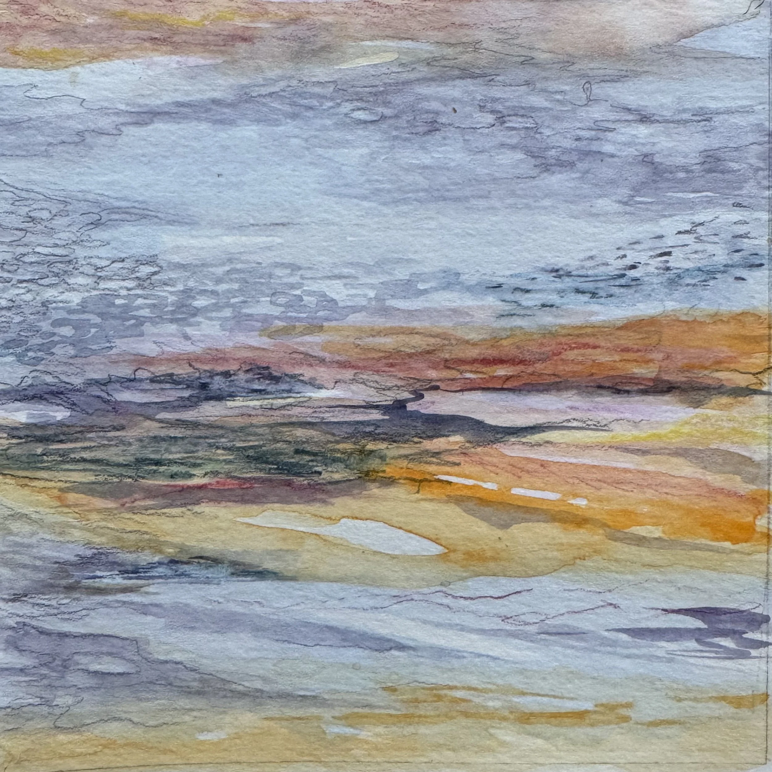 Atlantic Dusk Sky  5”sq