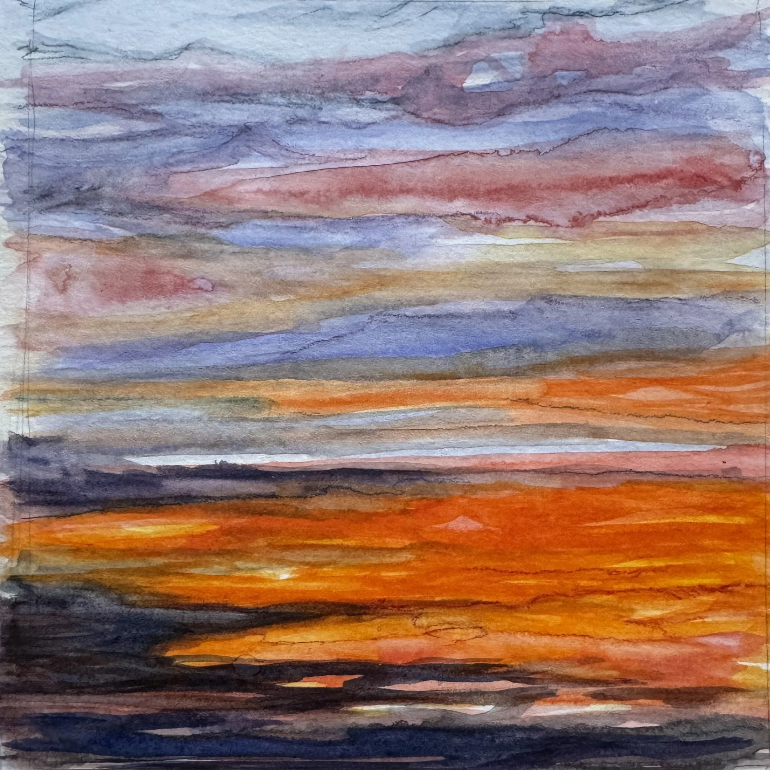 Atlantic Strata Sunset 5” sq