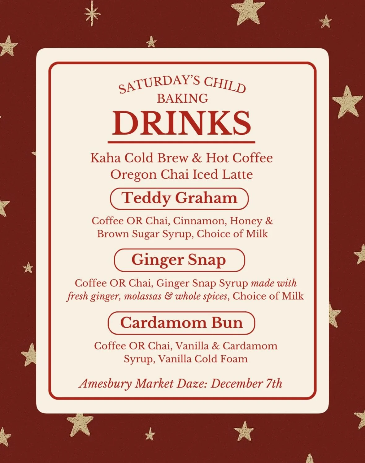 Find us in @barewolfbrewing at @amesburymarketdaze tomorrow from 12pm-4pm! Need to actually start your holiday shopping? There are tons of vendors to choose from and with baked goods, coffee, beer and bbq in the same building you can hang all day. It