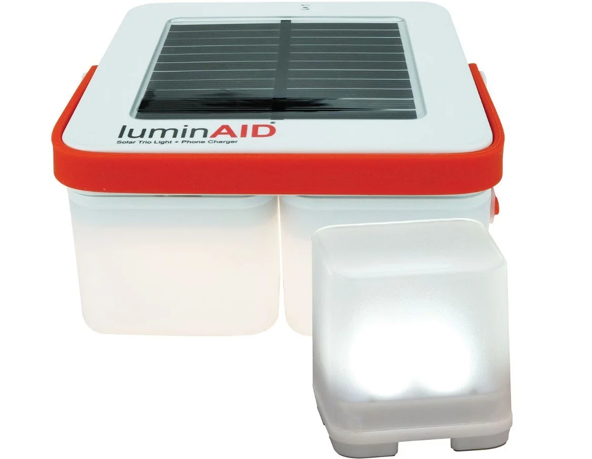 portable camping solar lantern and phone charger