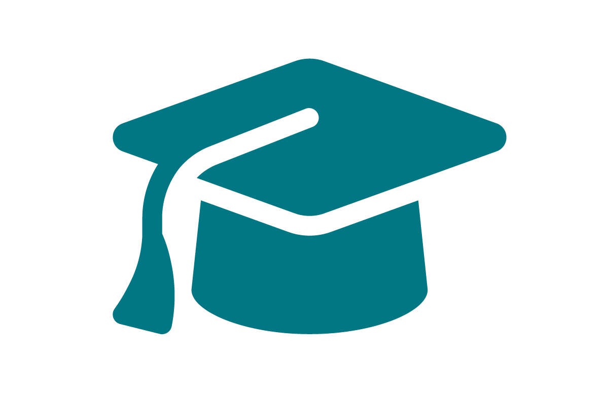 Icon of a graduation cap.