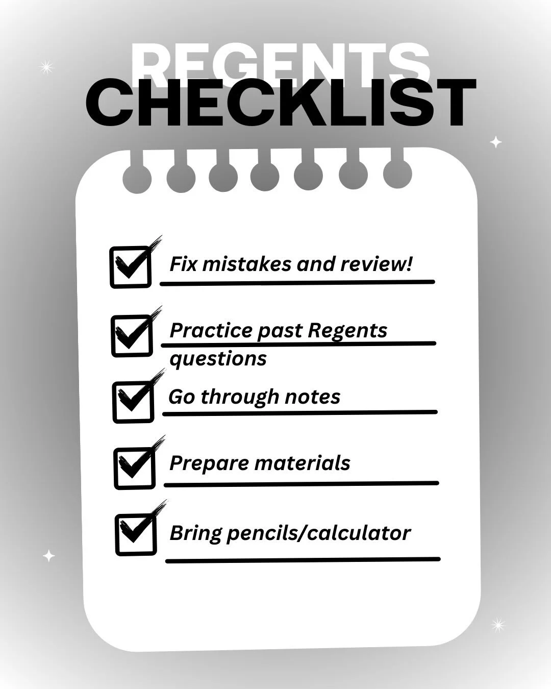 Regents exams are around the corner! 📝 Don&rsquo;t worry, you have support every step of the way. There is after-school tutoring, Saturday sessions, and virtual one-on-one help in all subjects to help you feel confident and prepared. 💪 Let&rsquo;s 