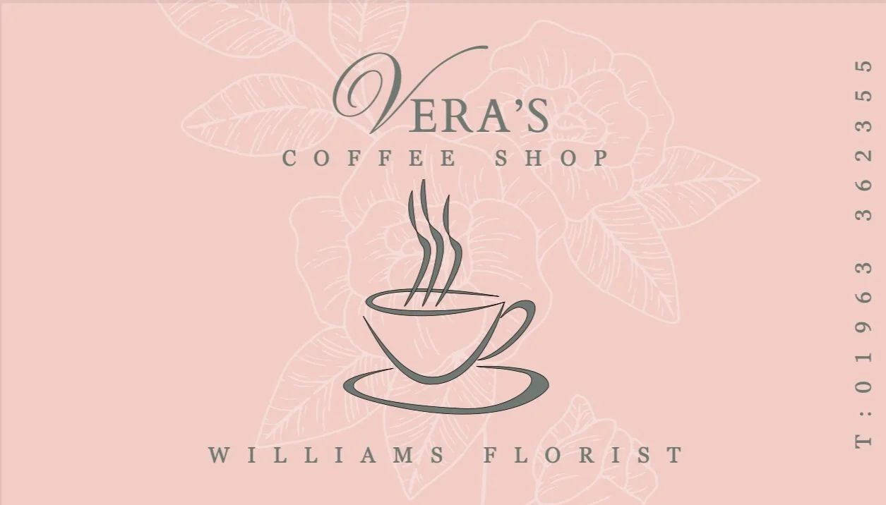 Vera's Coffee Shop Front of Loyalty Card