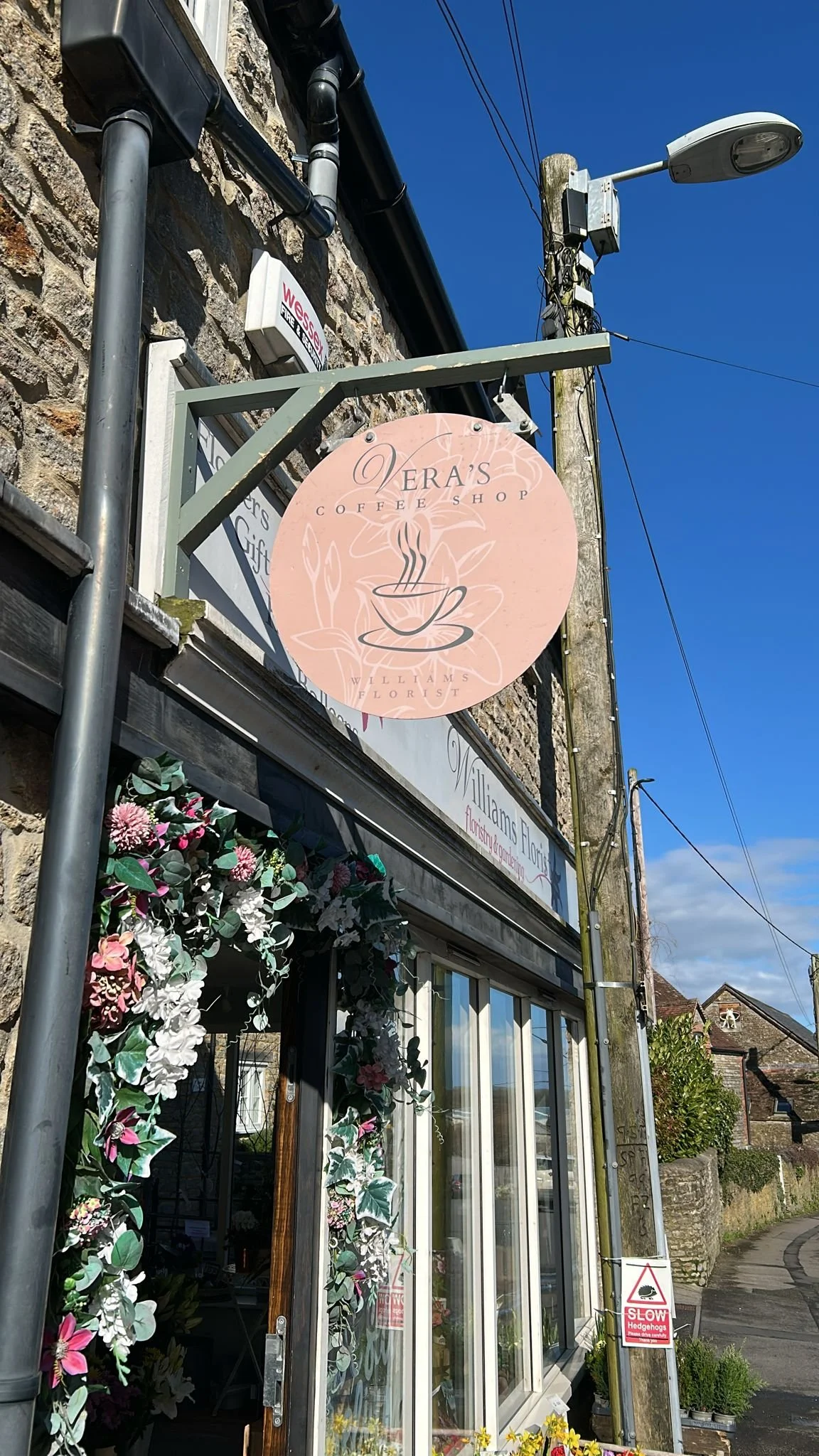 Vera's Coffee Shop Logo Outside
