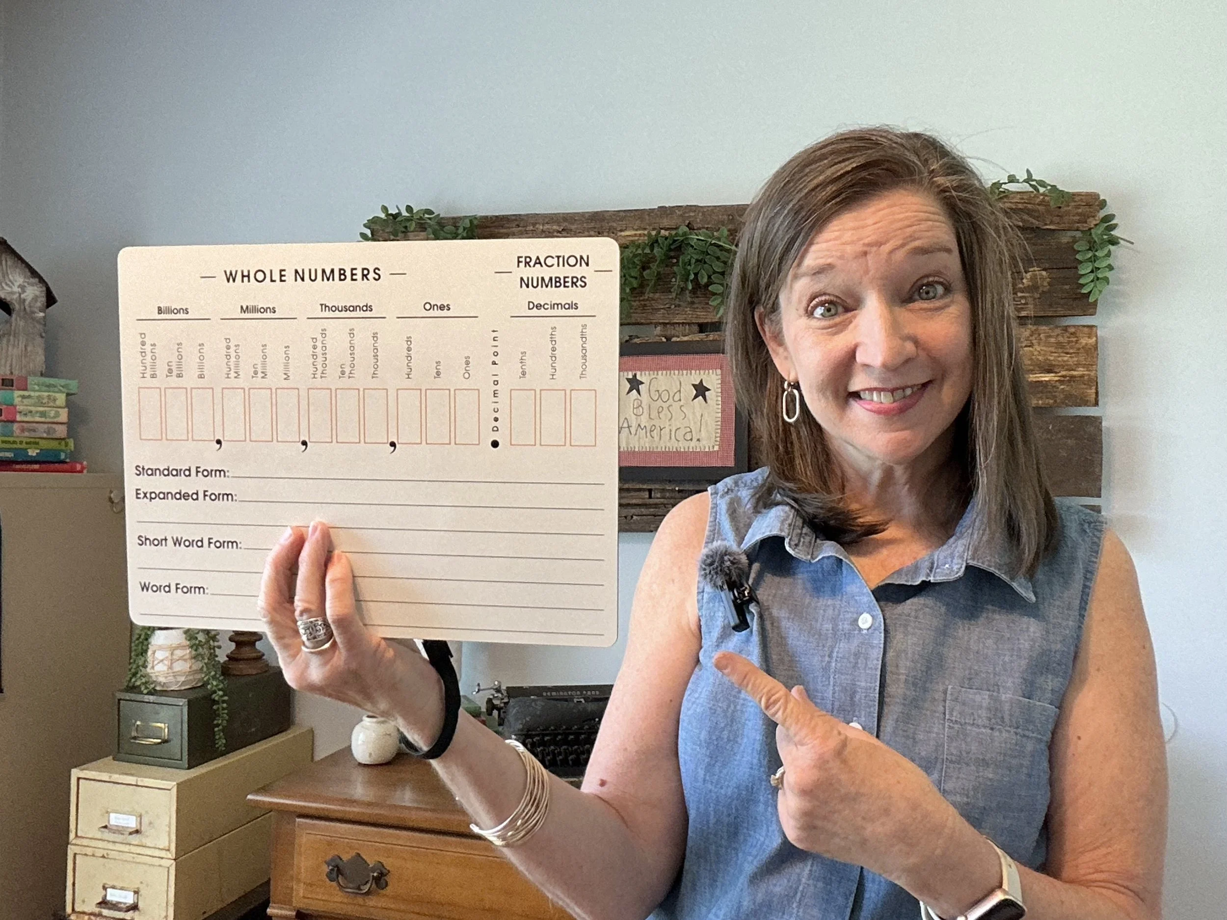 Dry Erase Place Value Board