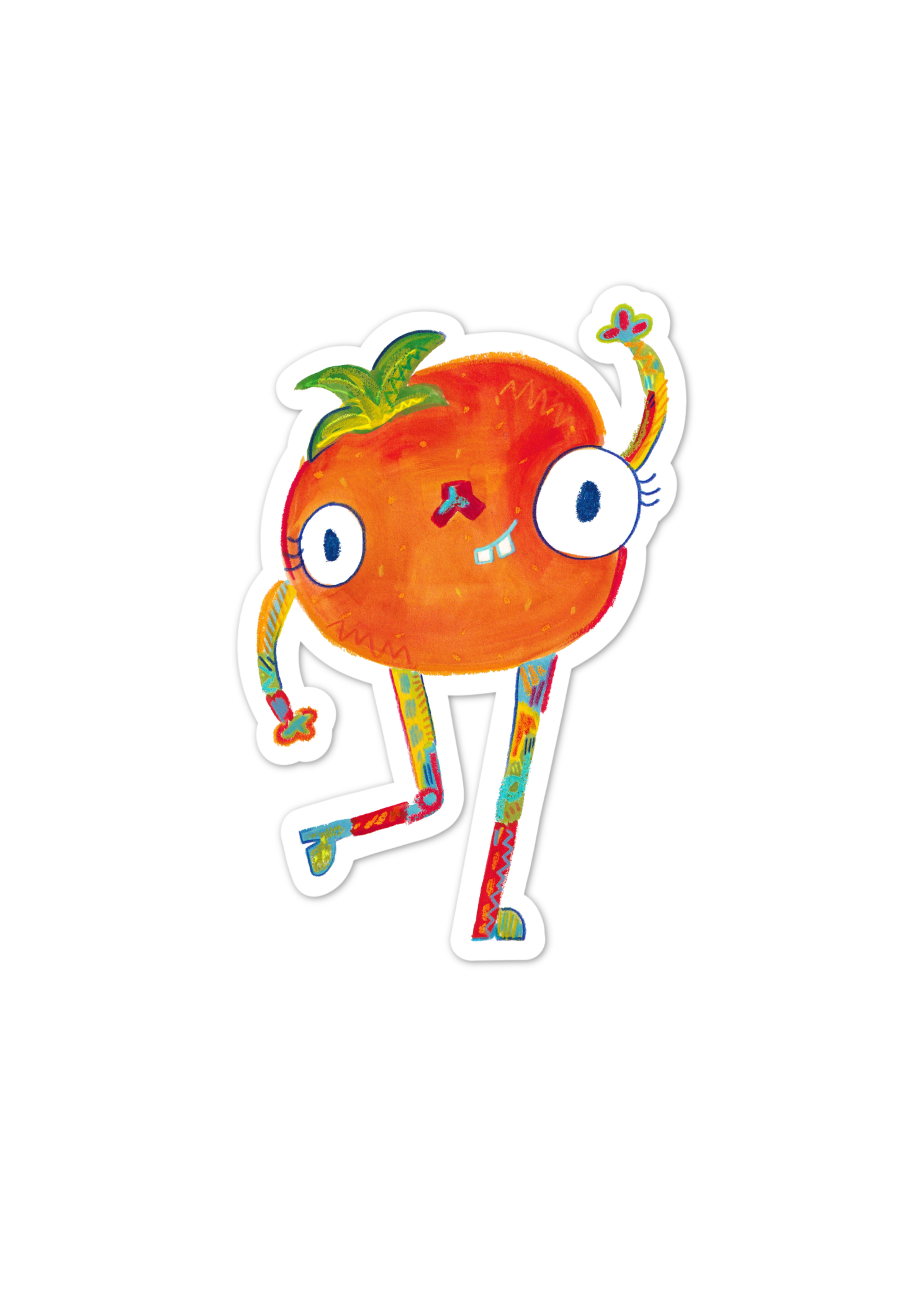 Orange Vinyl Sticker
