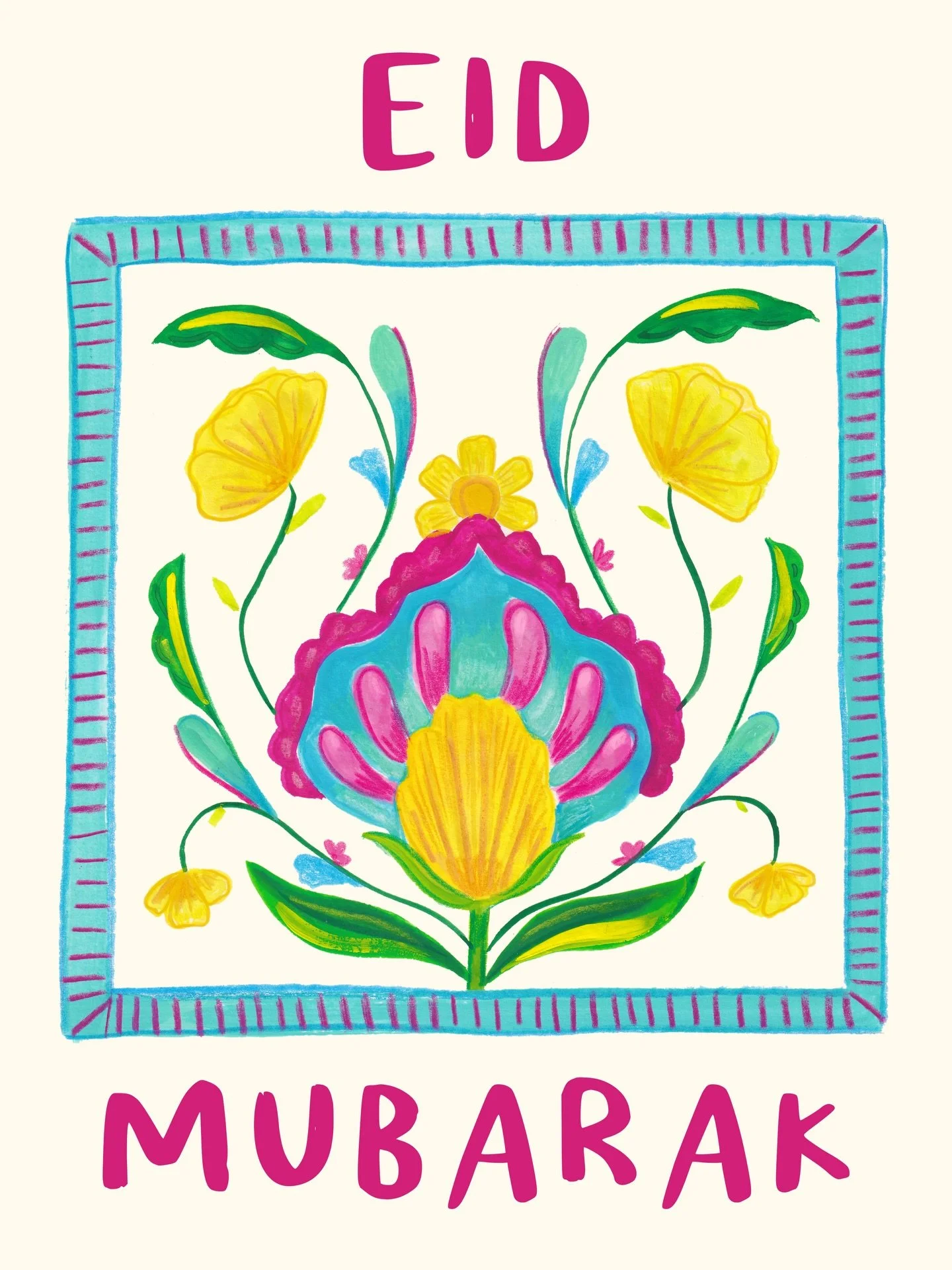 Eid Mubarak!! Thank you to everyone who bought a card or eidi envelope, 15% of the profits are going to @warchilduk 💖