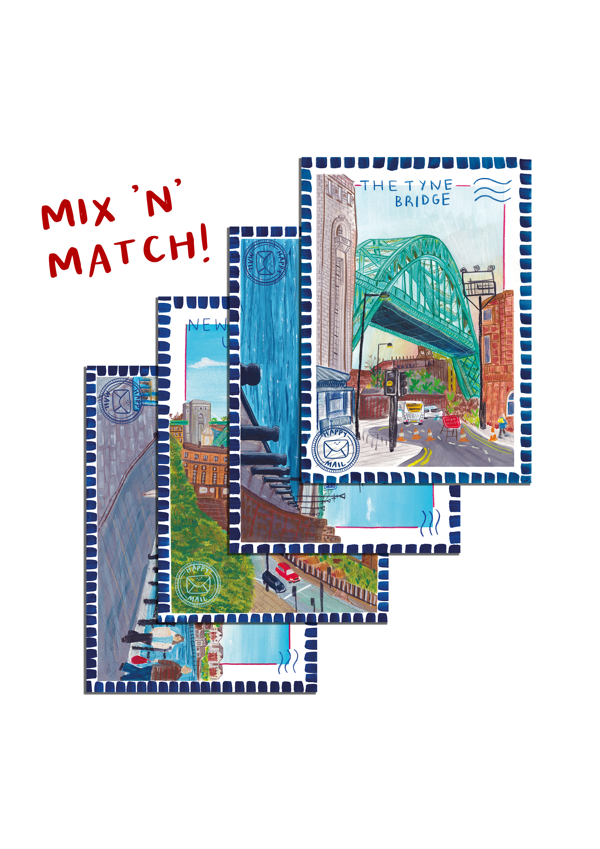 Mix and Match Postcards