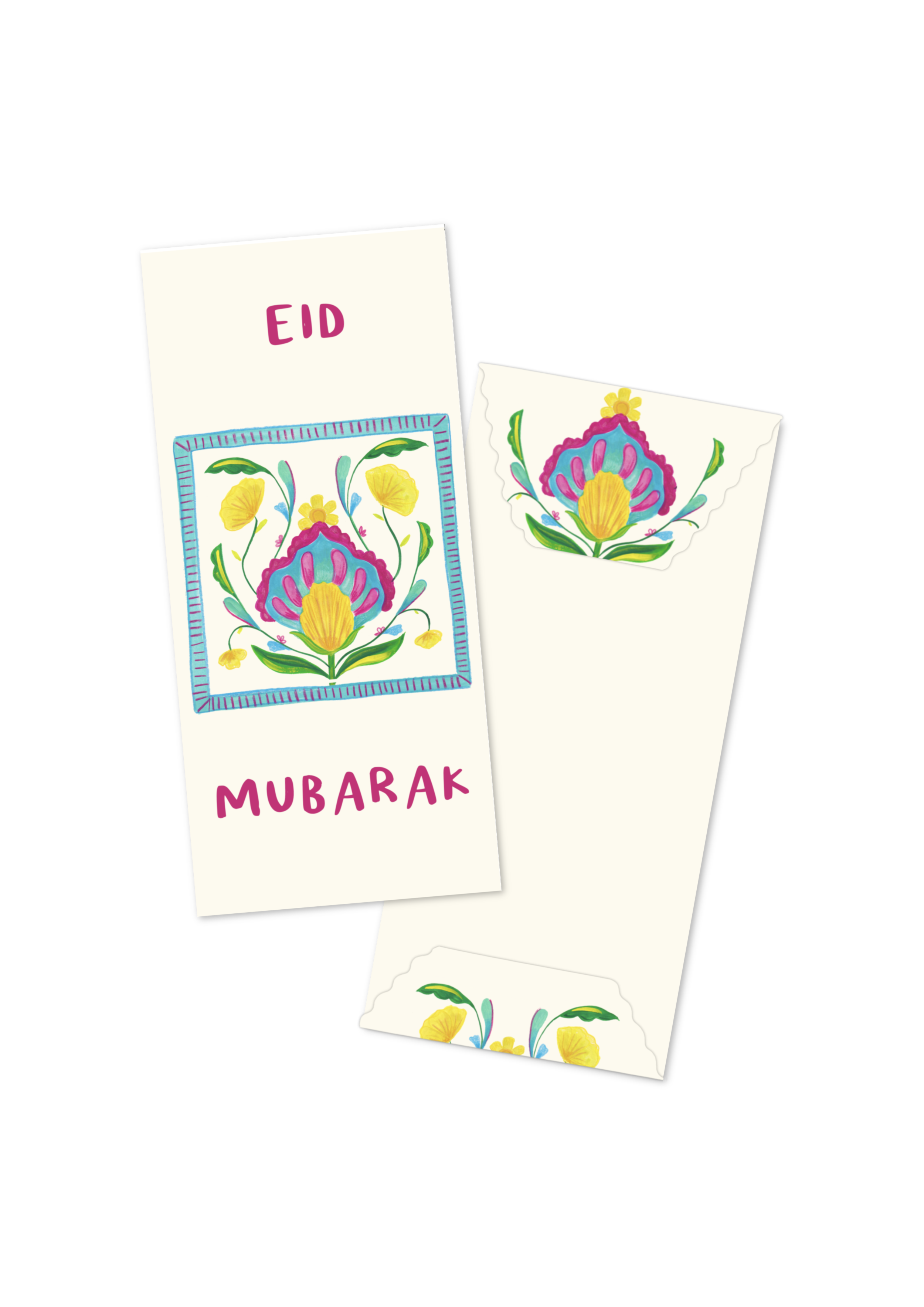 Luxury Handmade Eidi Envelope (Floral Frame)