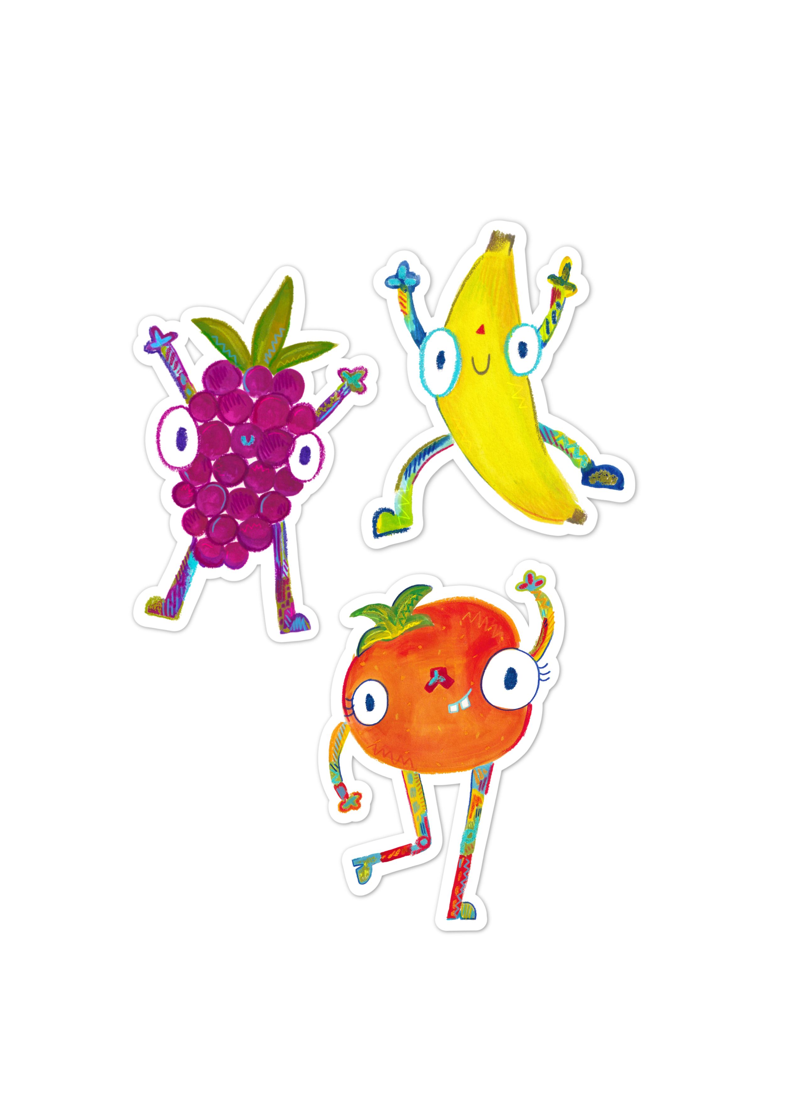 Fruity Friends - The Classics Vinyl Sticker Pack