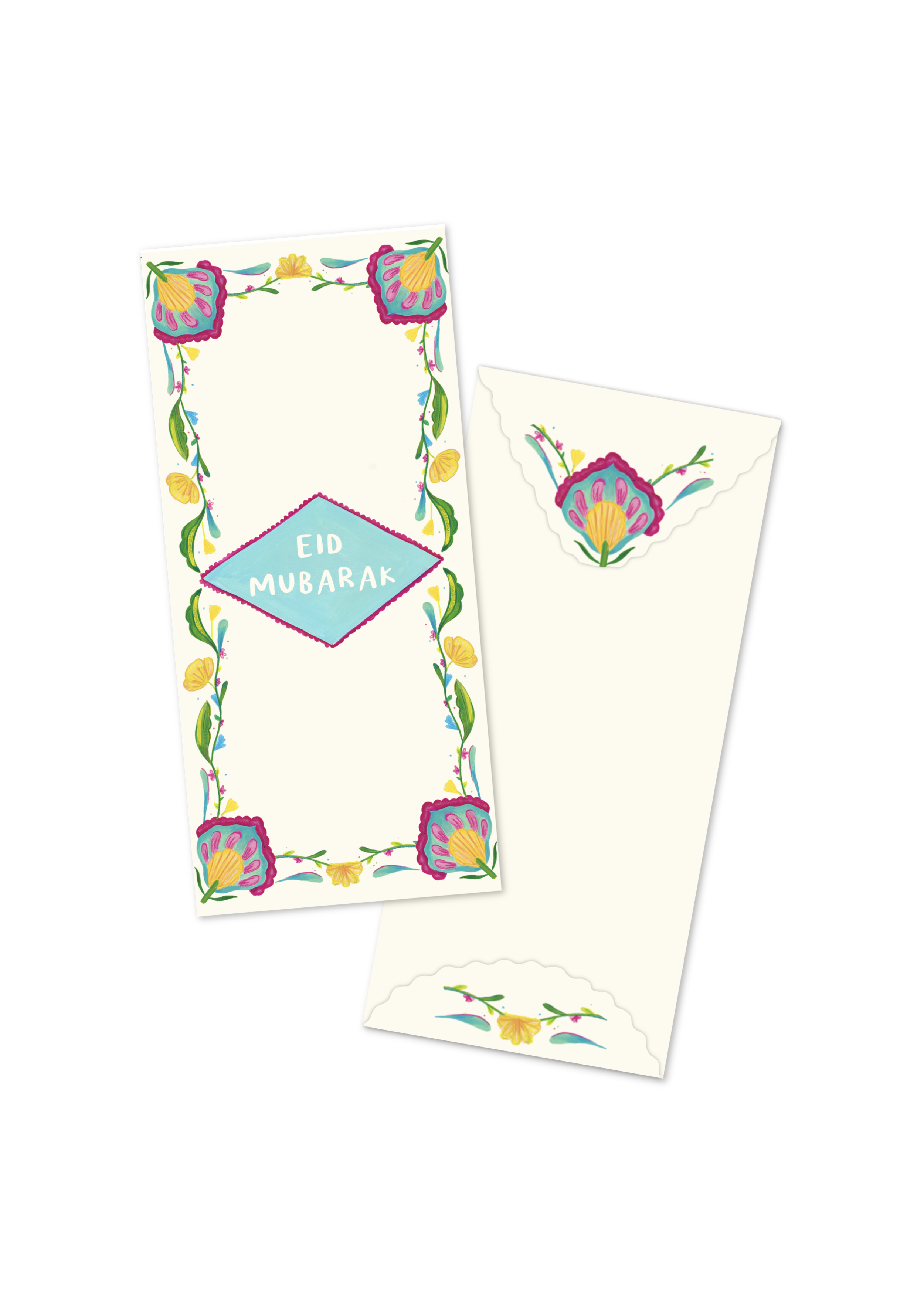 Luxury Handmade Eidi Envelope (Floral Border)