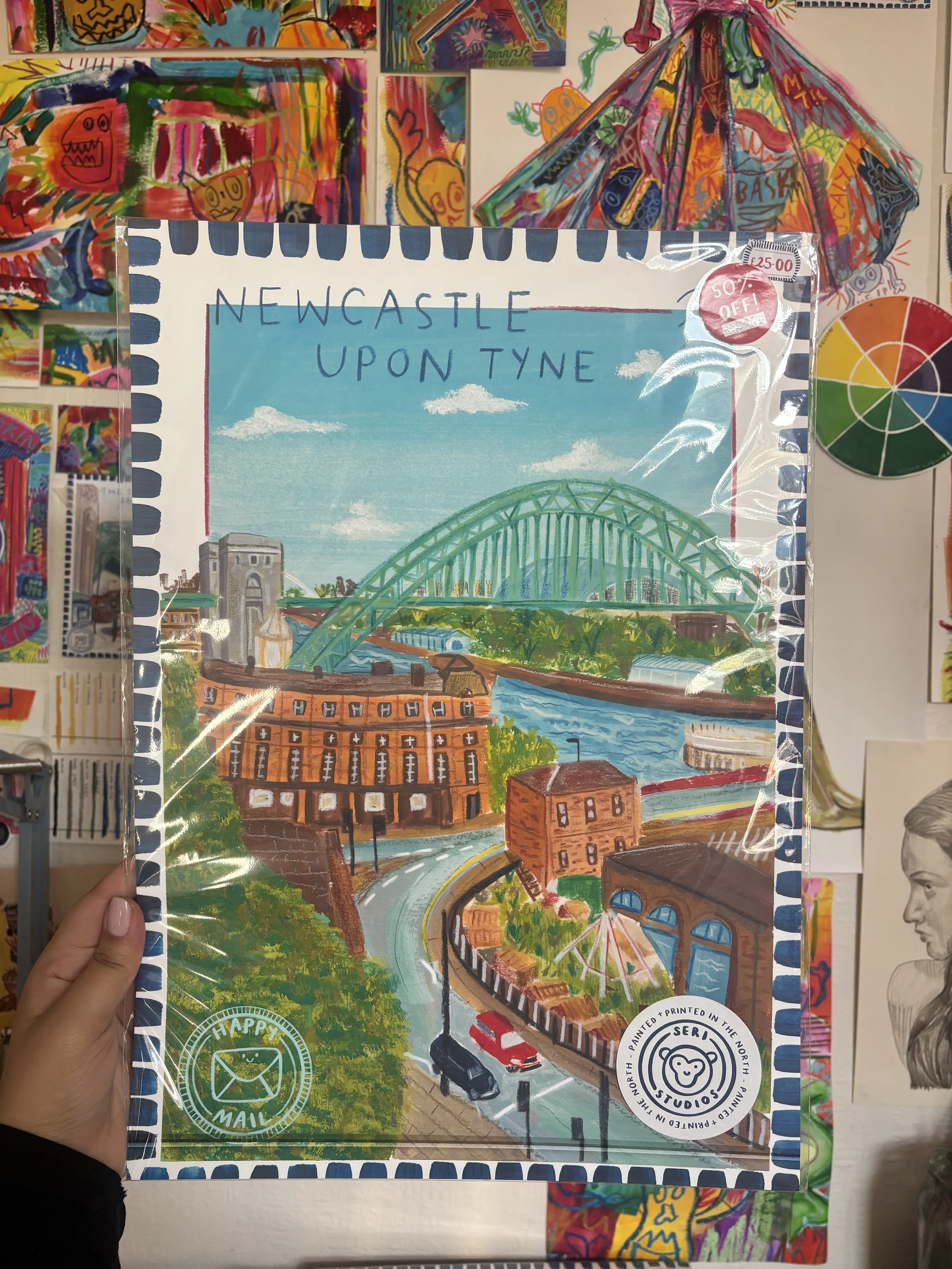 *SECONDS* A3 Newcastle Upon Tyne Print