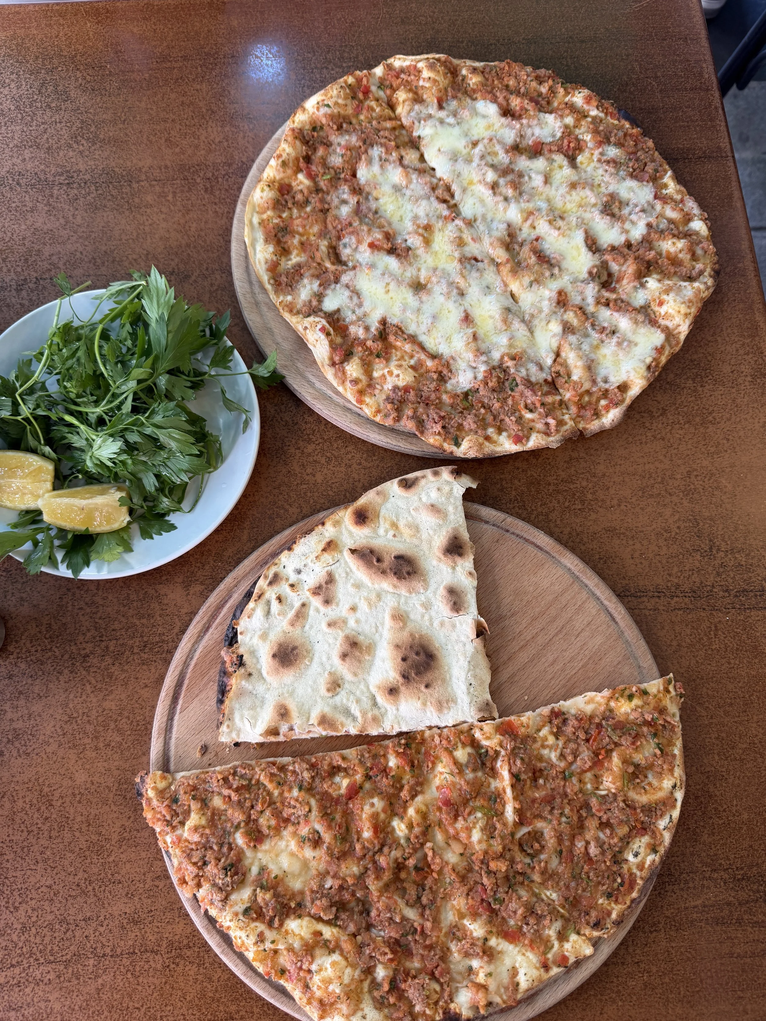 Lahmacun being made at Borsam Taşfırın, Kadıköy