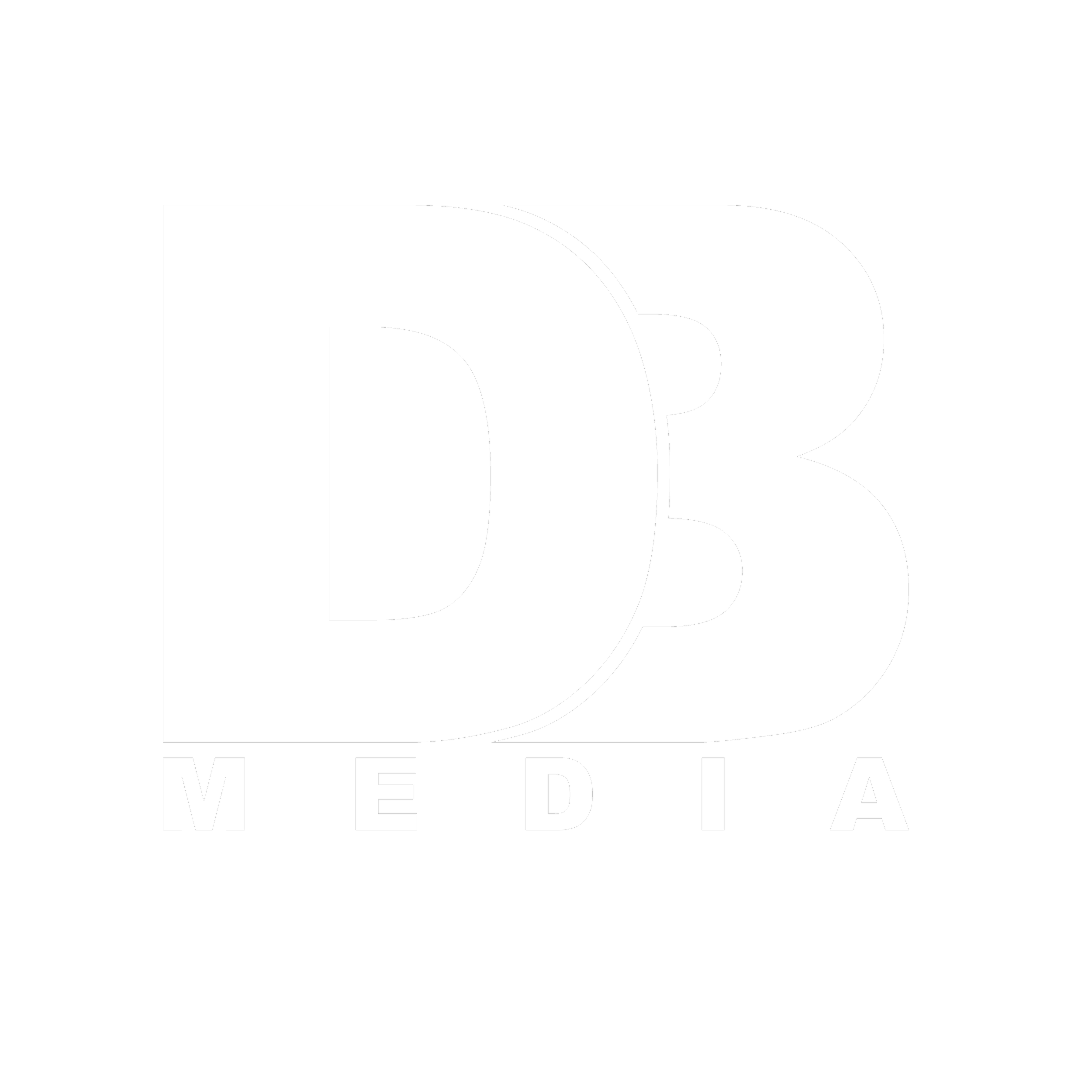 Das Logo von Medien auf schwarzem Hintergrund, bestehend aus einem weißen stilisierten Buch mit schwarzen Seiten und schwarzen Buchstaben, die den Schriftzug 'MEDI' bilden.