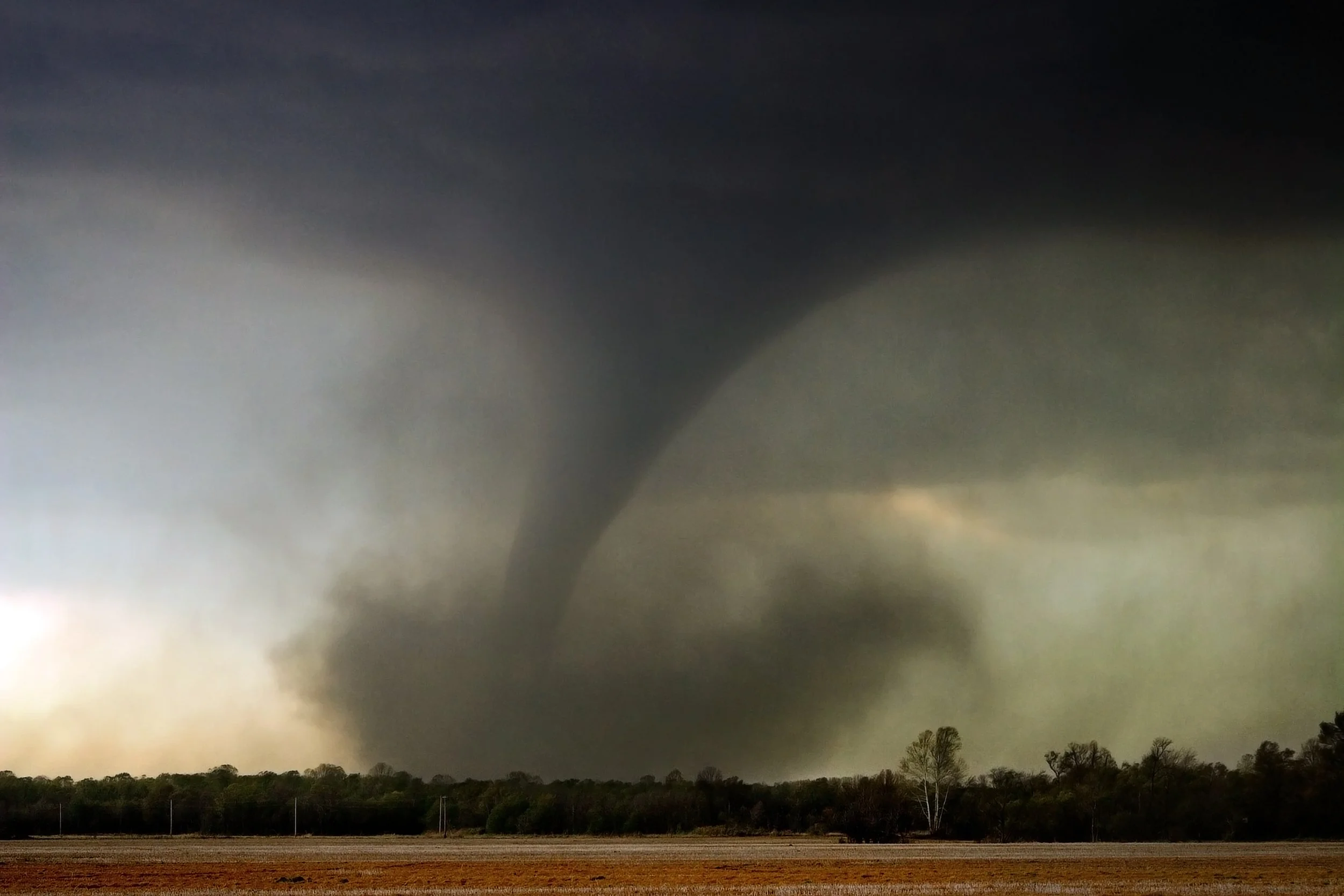 Tornado on plain