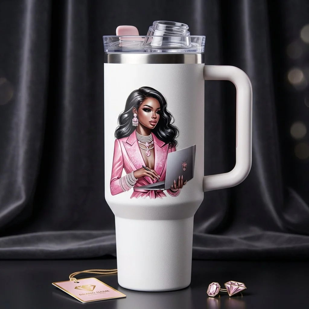Black Business Woman Tumbler Cup