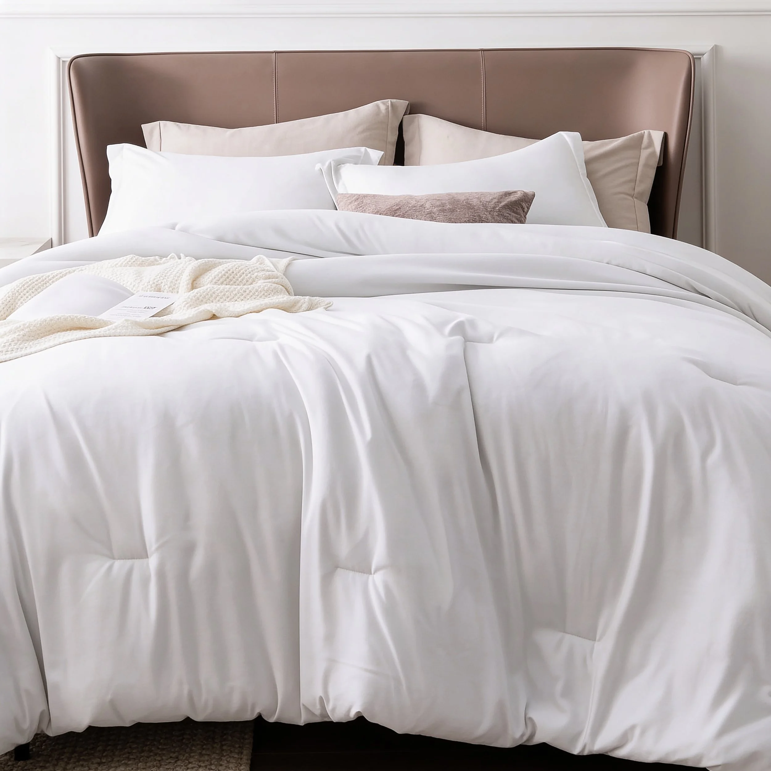 Grayish White Super king comforter set