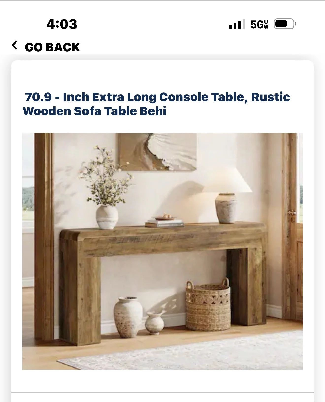 Console Table