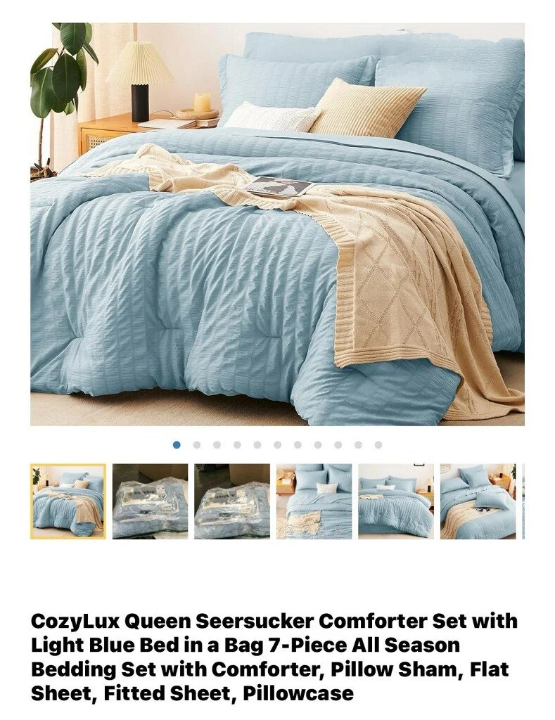 Light Blue Bedroom Comforter Set