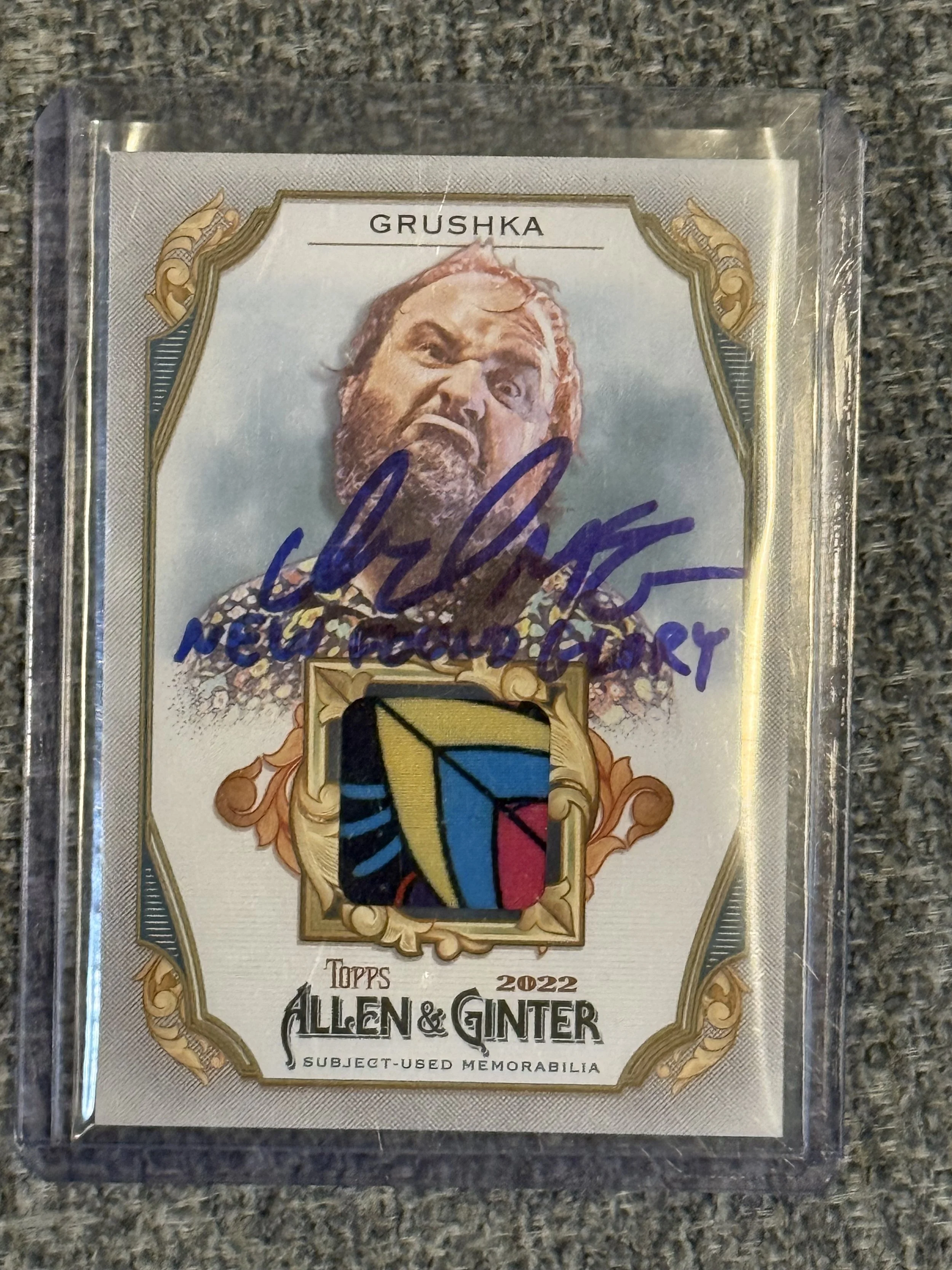 Ian Grushka Signed A&G Relic