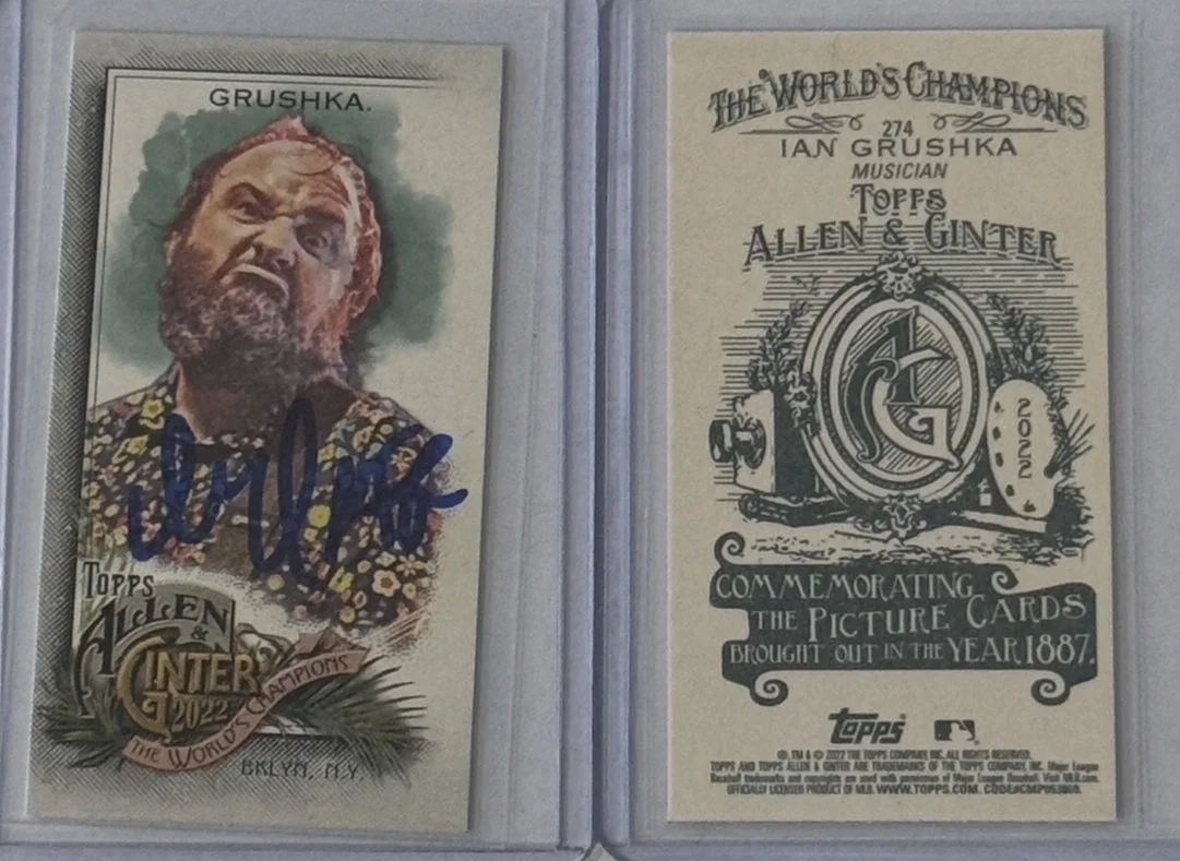 Ian Grushka Signed Topps A&G Mini - A&G Back