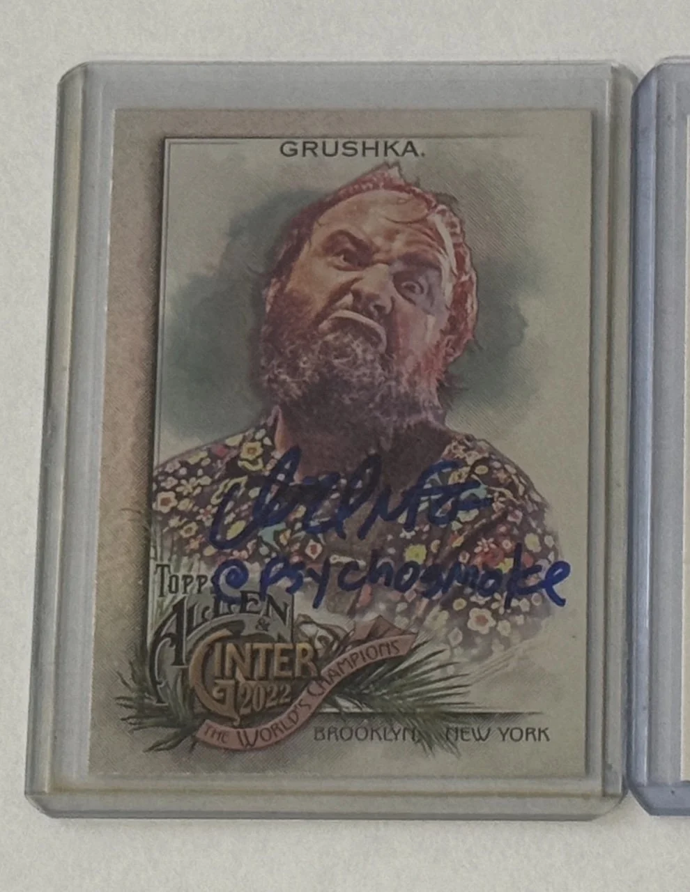 Ian Grushka Signed Topps A&G Silver Portrait - psychosmoke