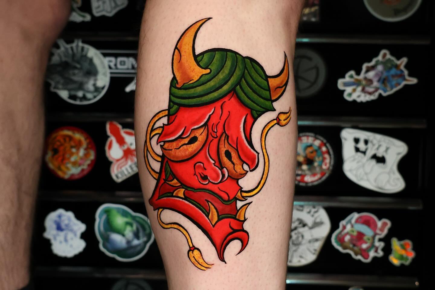 Throwback to this Hannya banger I had the pleasure of doing for my brother @jake_davitt back at @uktattoofest.👹

Absolutely loved doing this one, if anyone fancy something like this, drop me a DM &amp; lets get it booked in at @grey.heron.tattoo ⚡️
