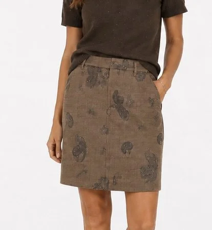 Esqualo-Chic Paisley Print Skirt