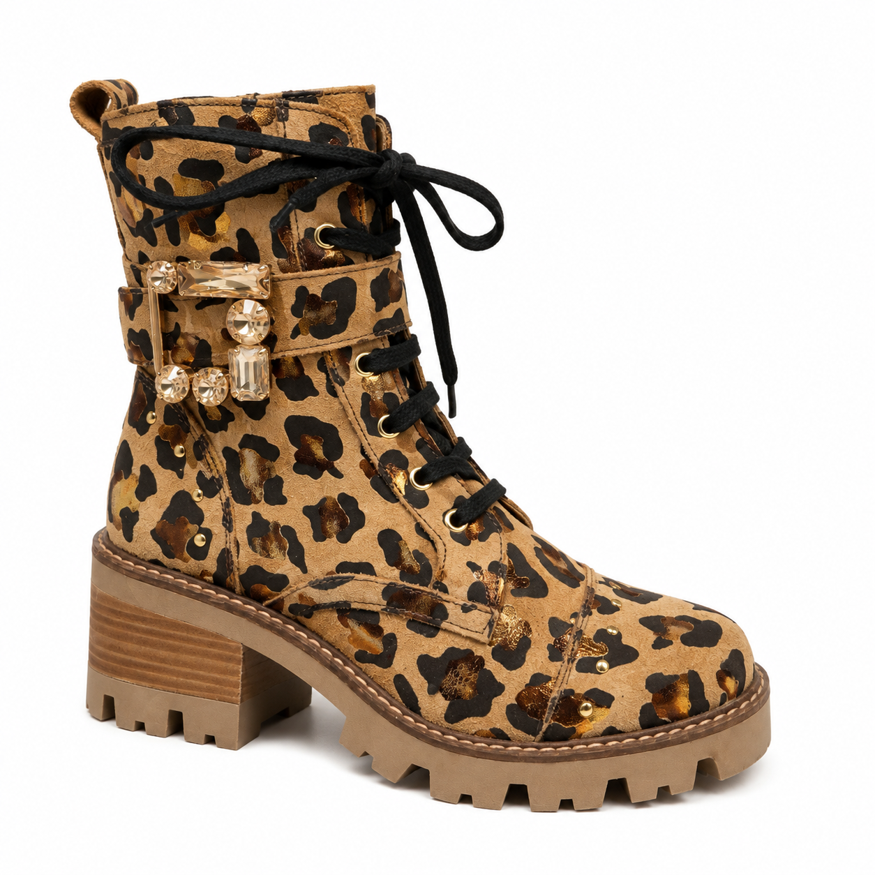 MLV-Portuguese Leopard Print Suede Boots