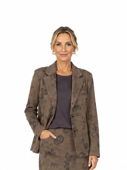 Esqualo-Women's Classic Paisley Blazer
