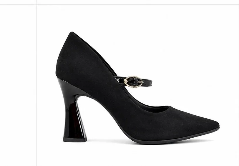 Piccadilly-Brazilian Suede Mary Jane Heels