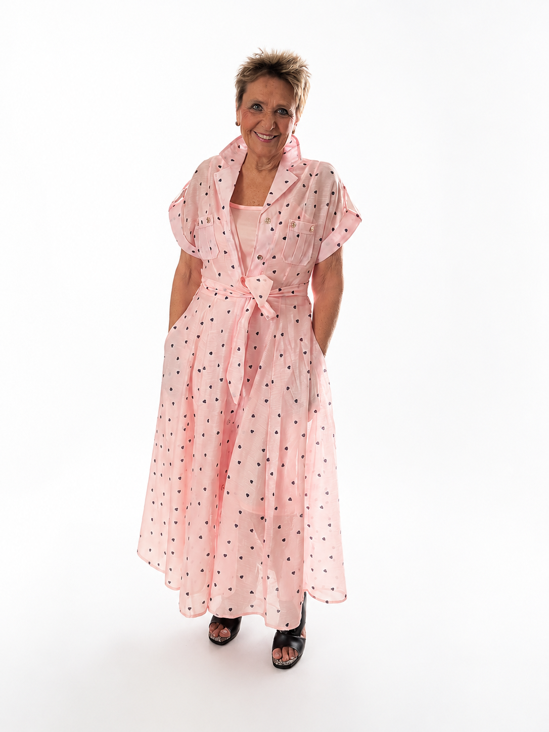 Nancy Yang Designer Polka Dot Dress