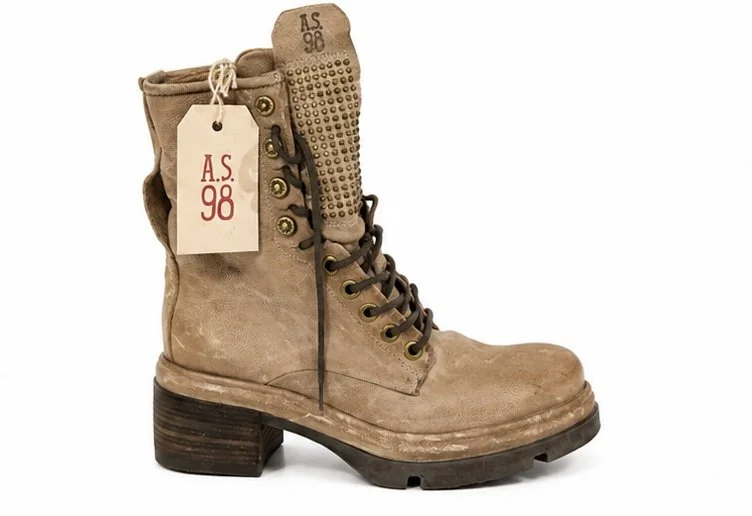 A.S.98- Italian Leather Studded Boots
