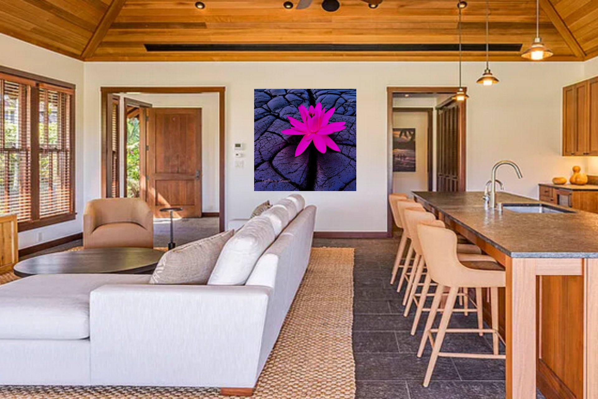 Water Lily, Adorned Home in Hawaii