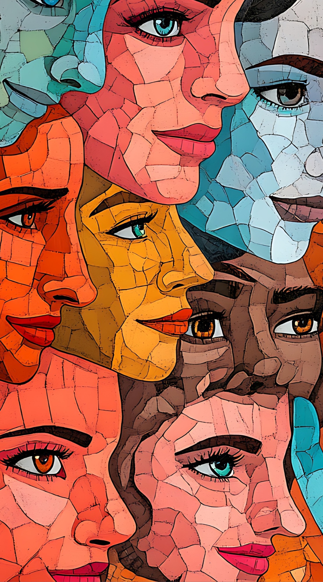 Mosaic Images of Many Faces