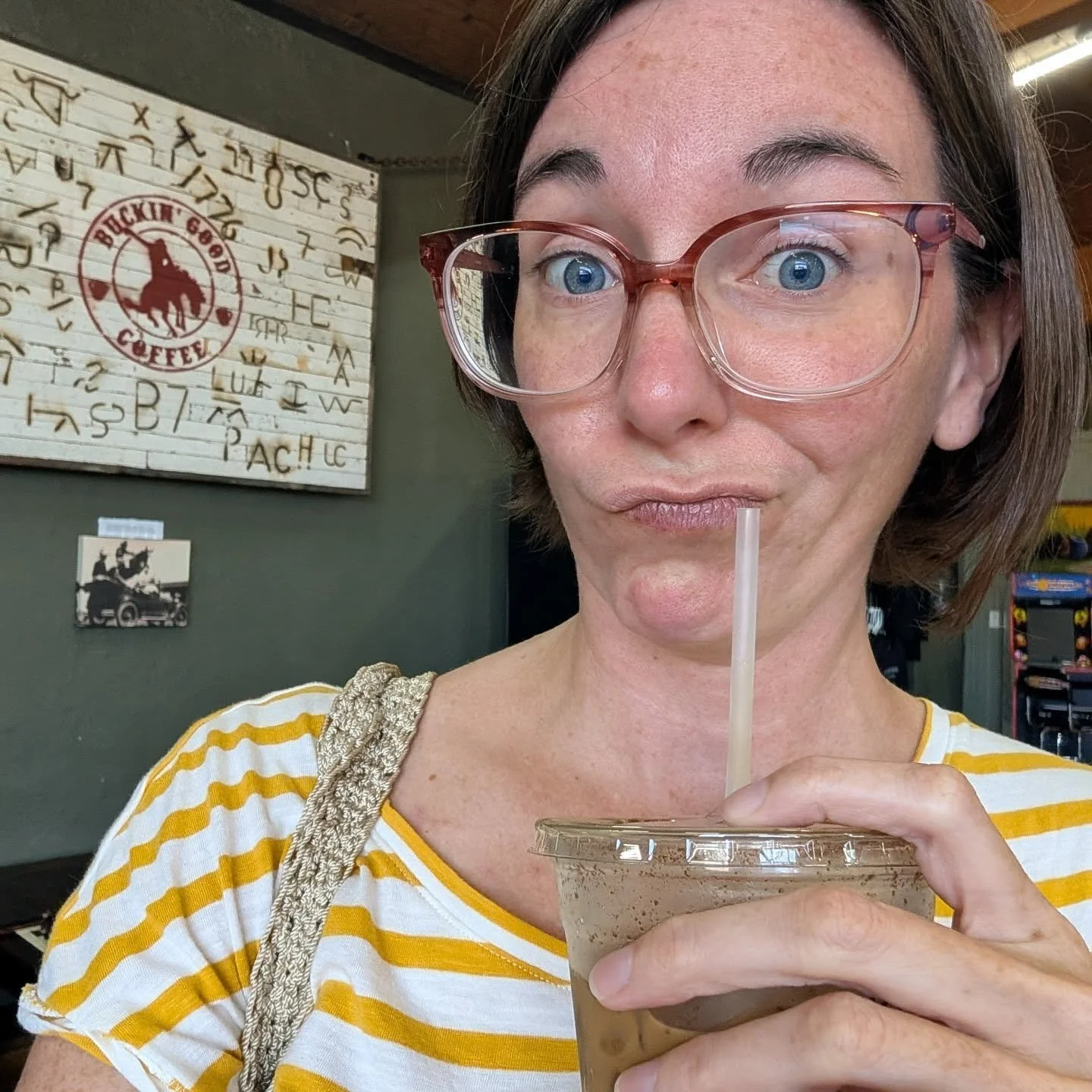 More travel coffee &amp; books! Stopping in the tiny little Wells, NV at the cute @buckaroos_hitching_post