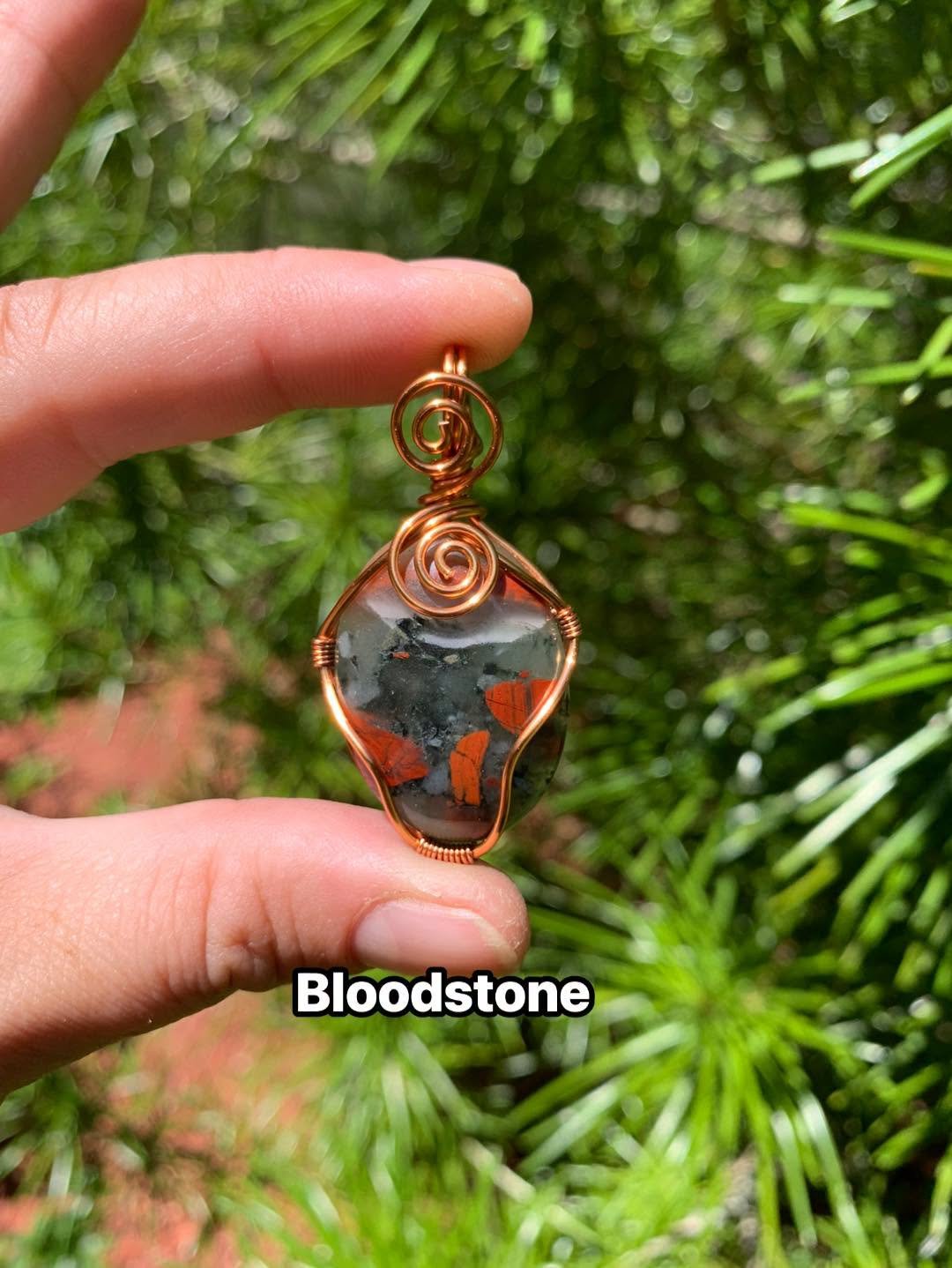 Bloodstone Simple Pendant