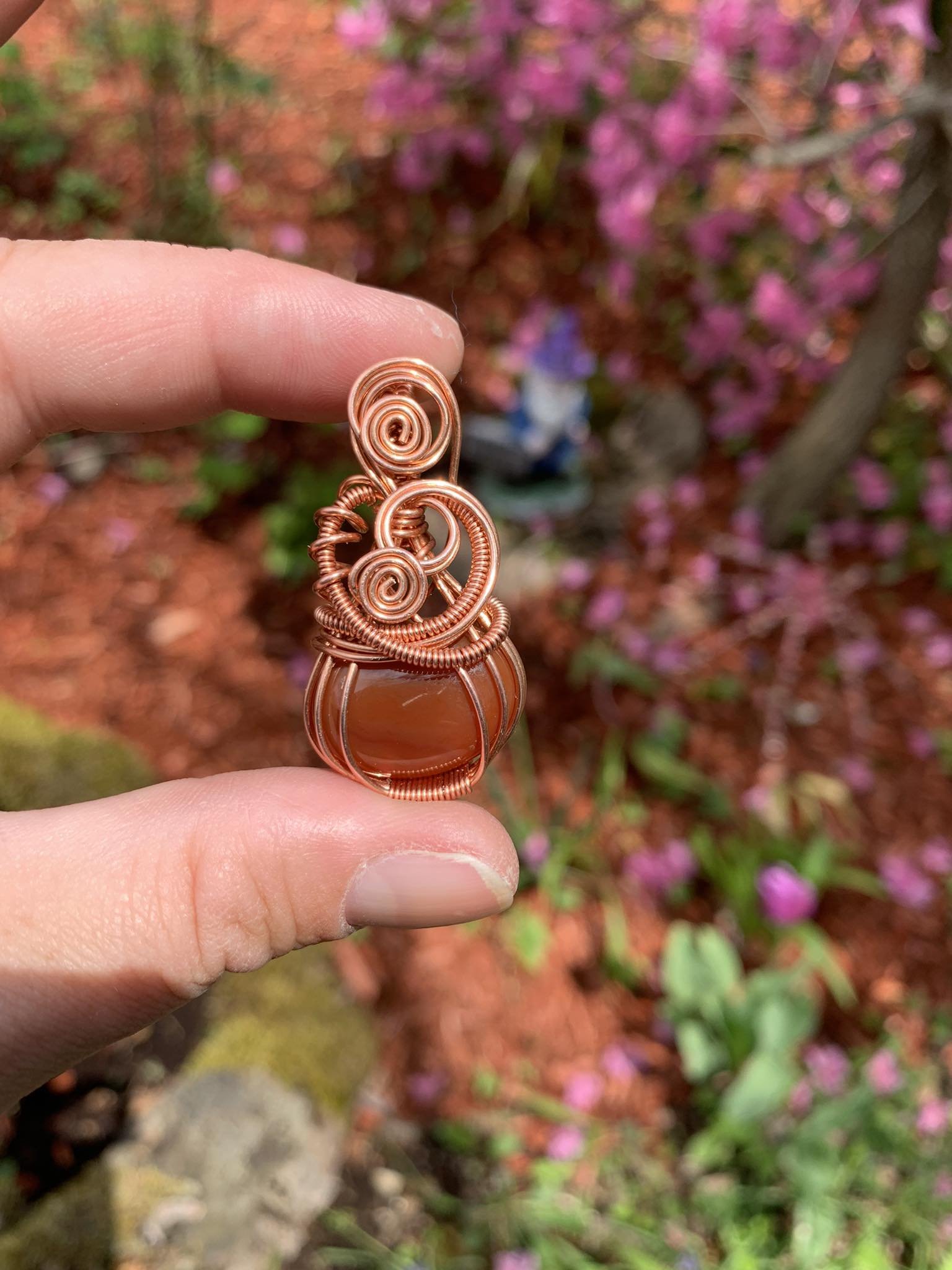 Carnelian Pumpkin Pendant