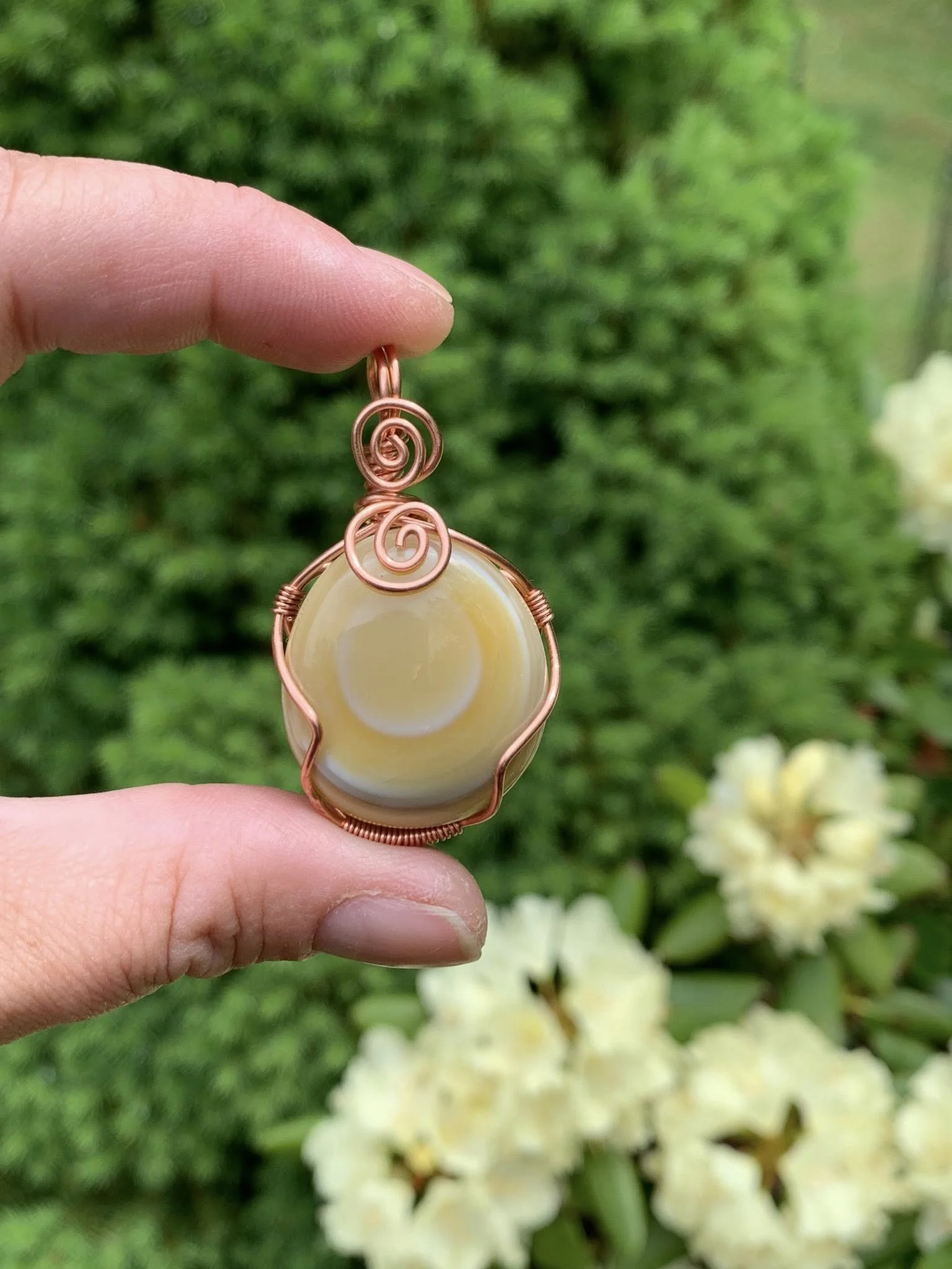 Yellow Agate Simple Pendant