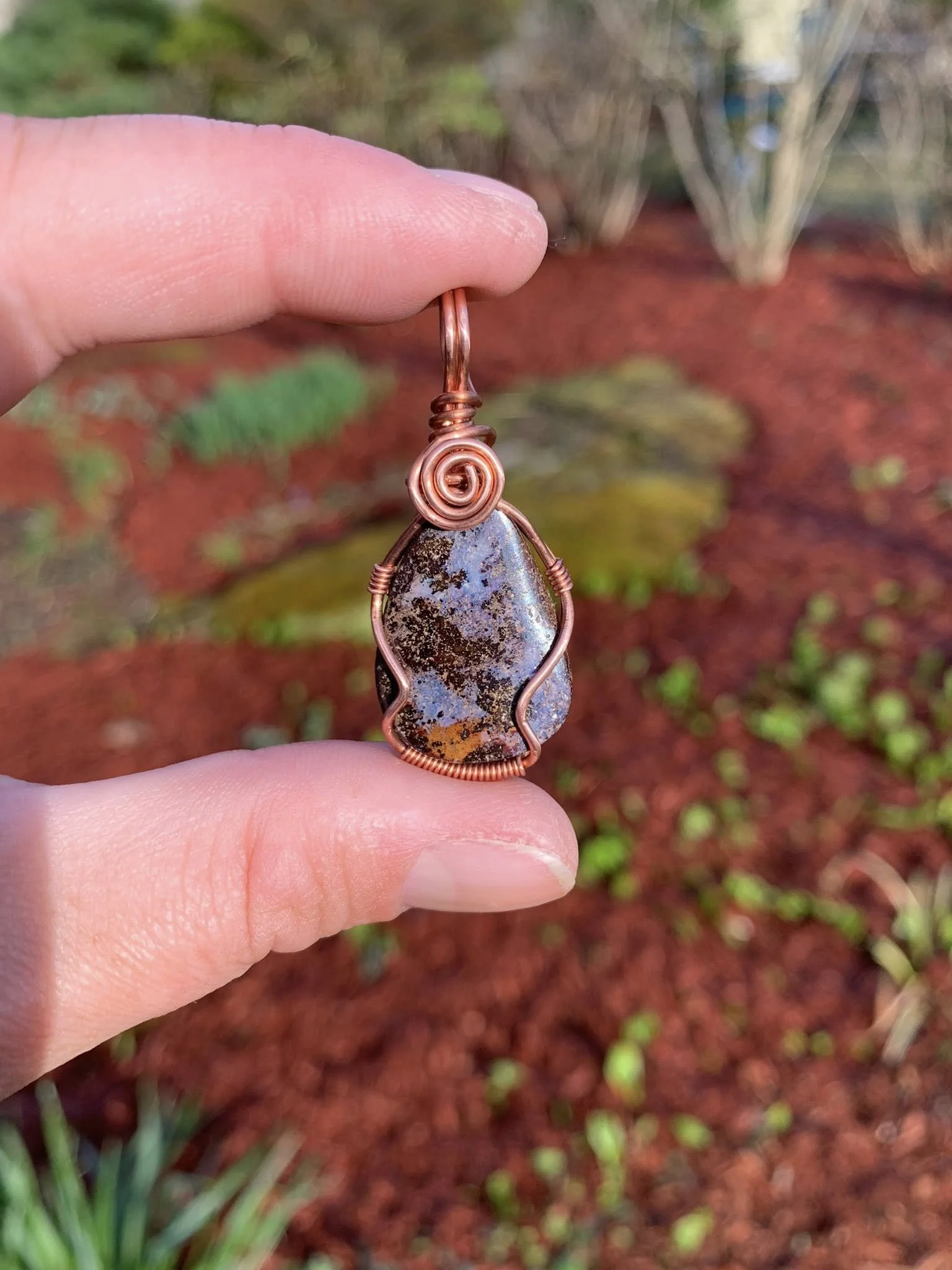 Boulder Opal Simple Pendant