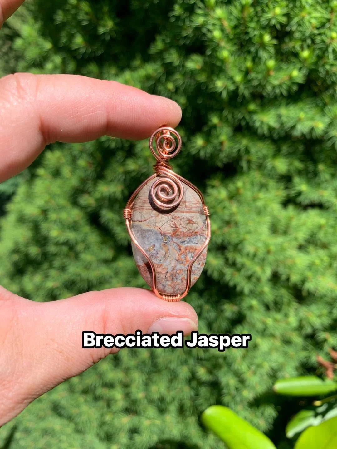 Brecciated Jasper w/ Quartz Simple Pendant