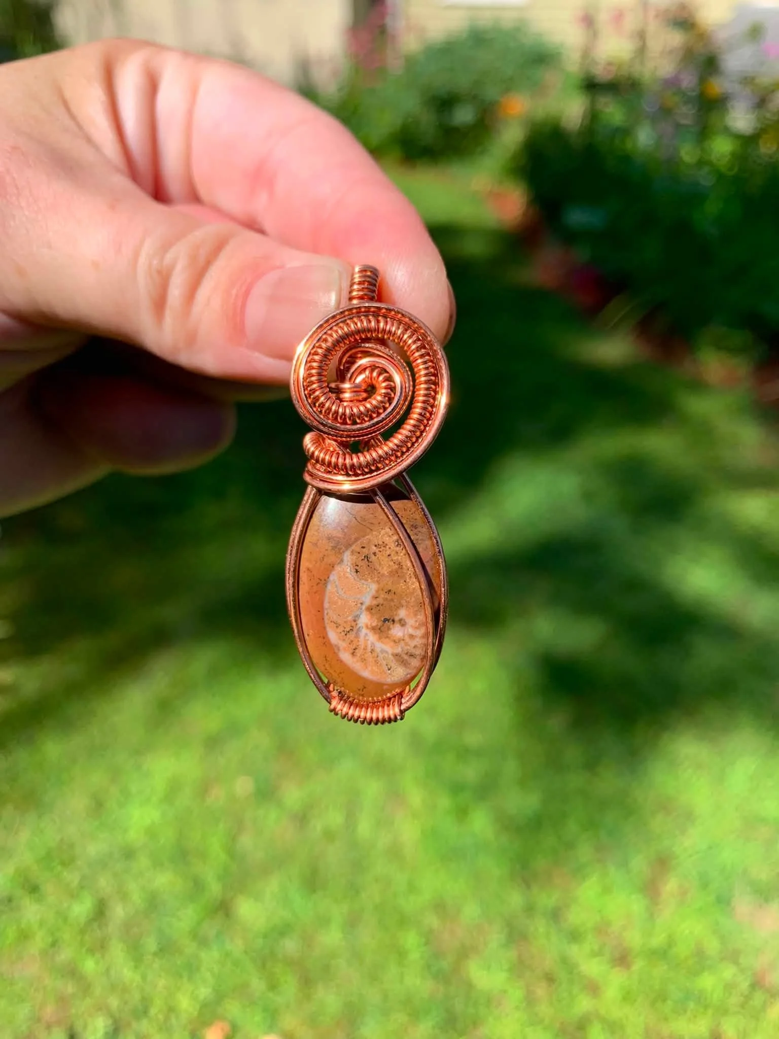 Old Stock Seam Ammonite Fossil Pendant
