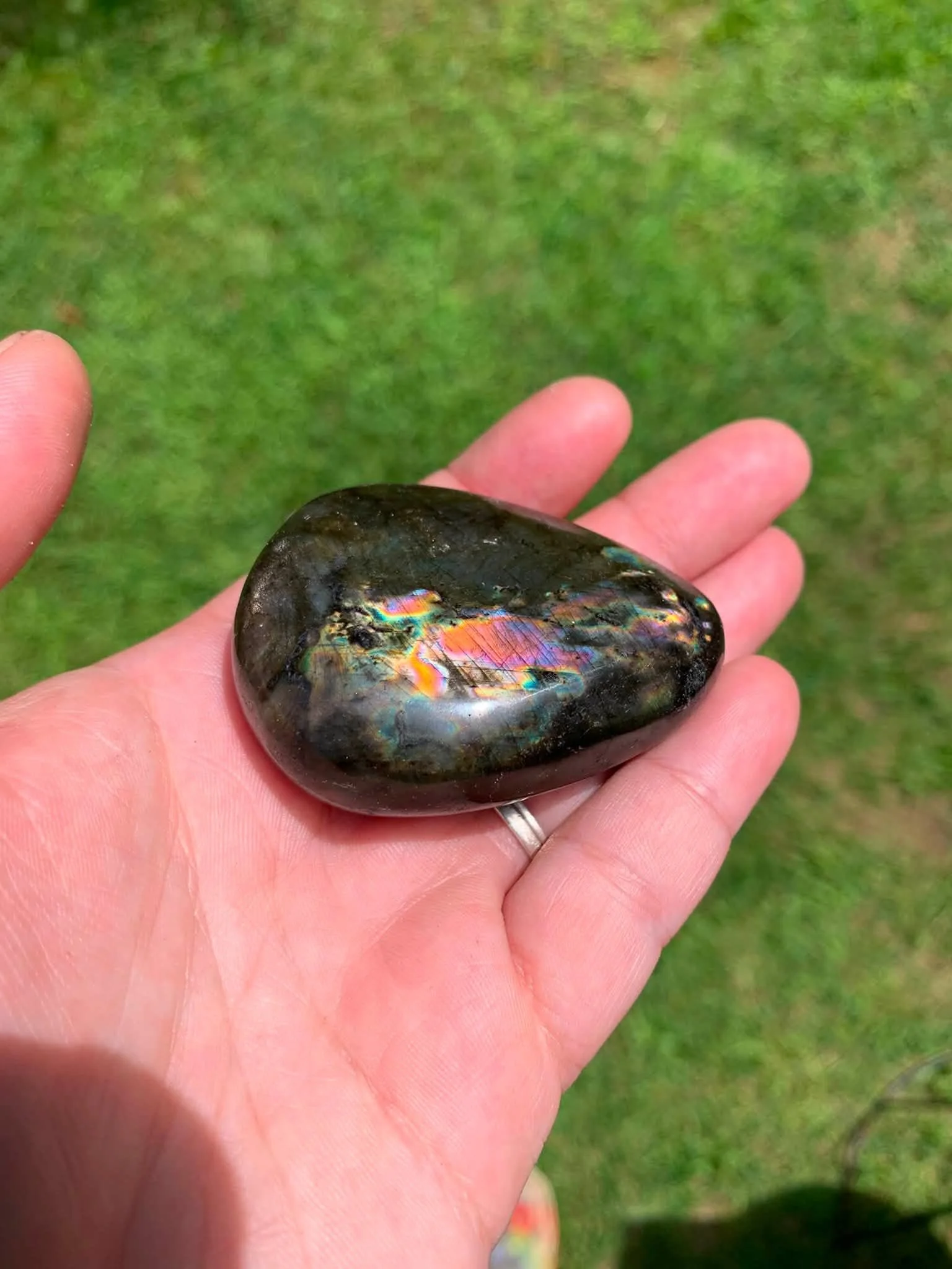 Sunset Labradorite Palmstone
