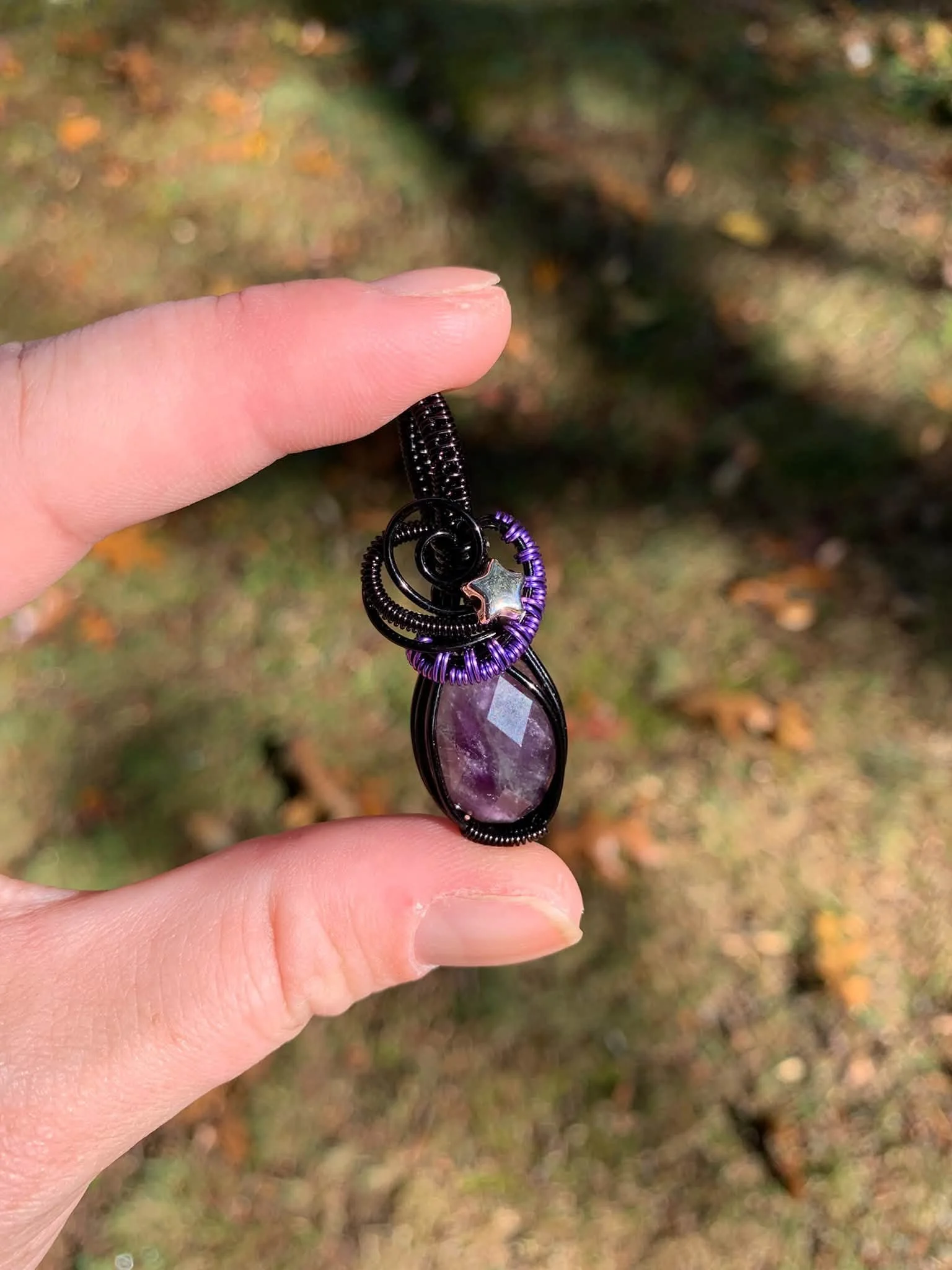 Rose Cut Amethyst Pendant